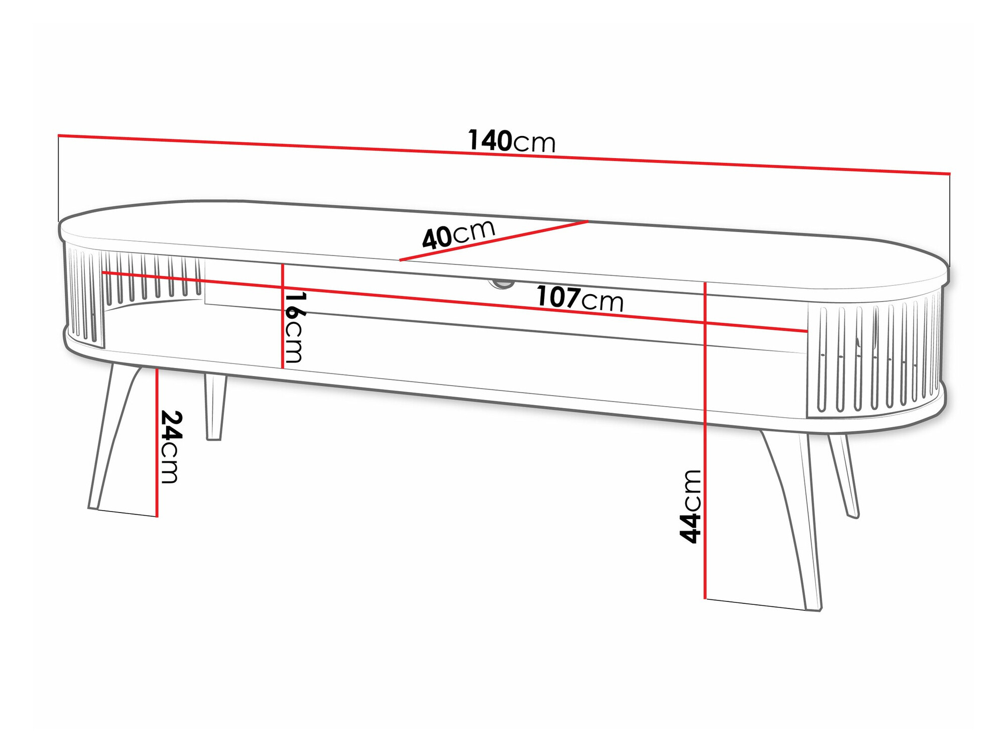 TV staliukas Sordore 108 (Juoda + Baltas marmuras)