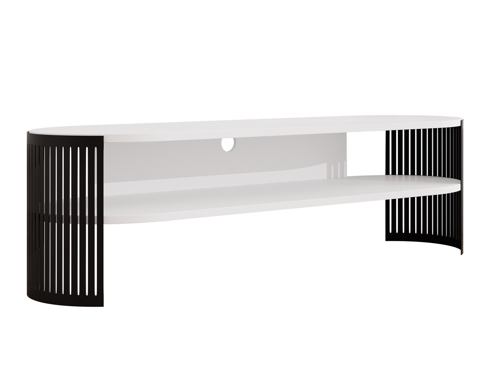 TV staliukas Sordore 121 (Juoda + Balta)