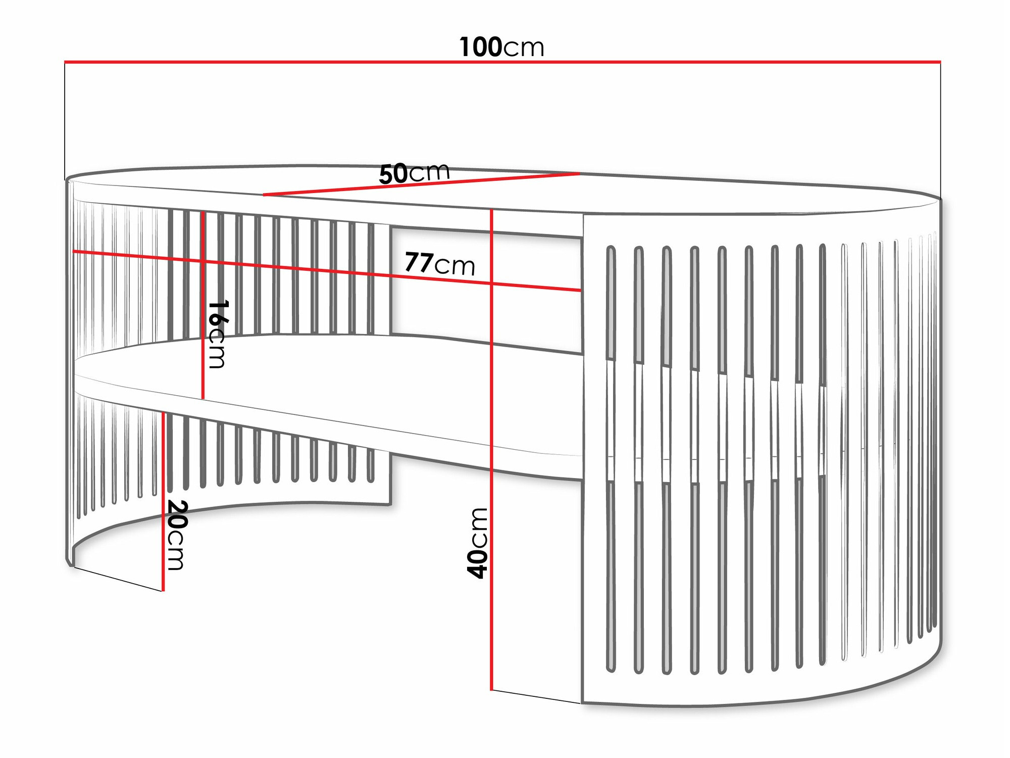 Žurnalinis staliukas Sordore 116 (Auksinė + Juoda)