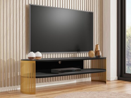 TV staliukas Sordore 122 (Auksinė + Juoda)