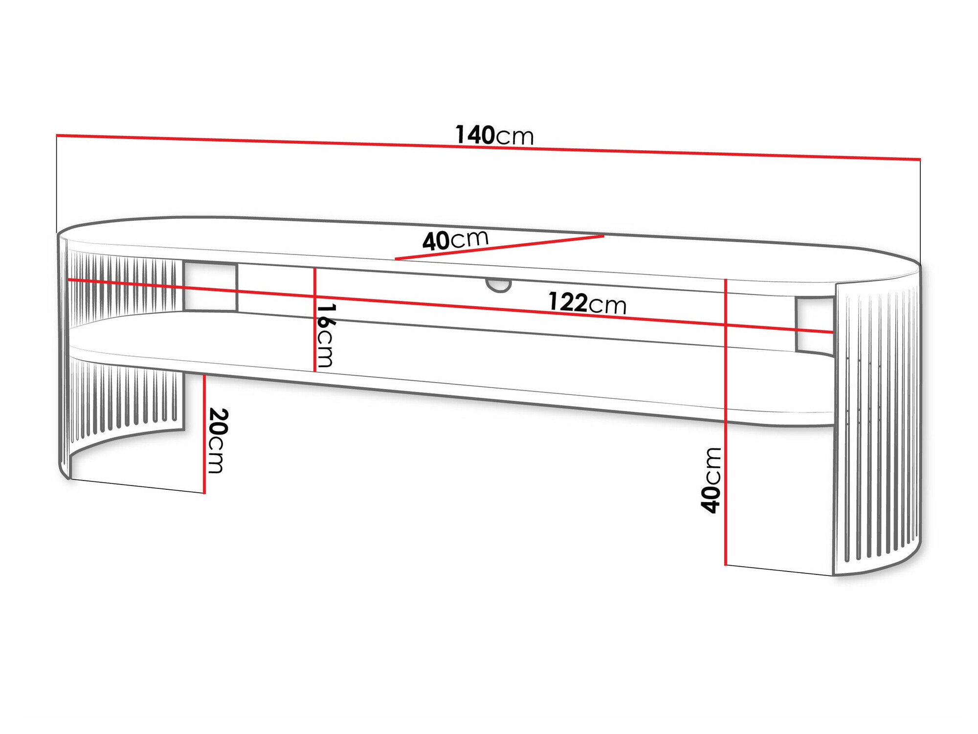 TV staliukas Sordore 123 (Rožinė + Baltas marmuras)