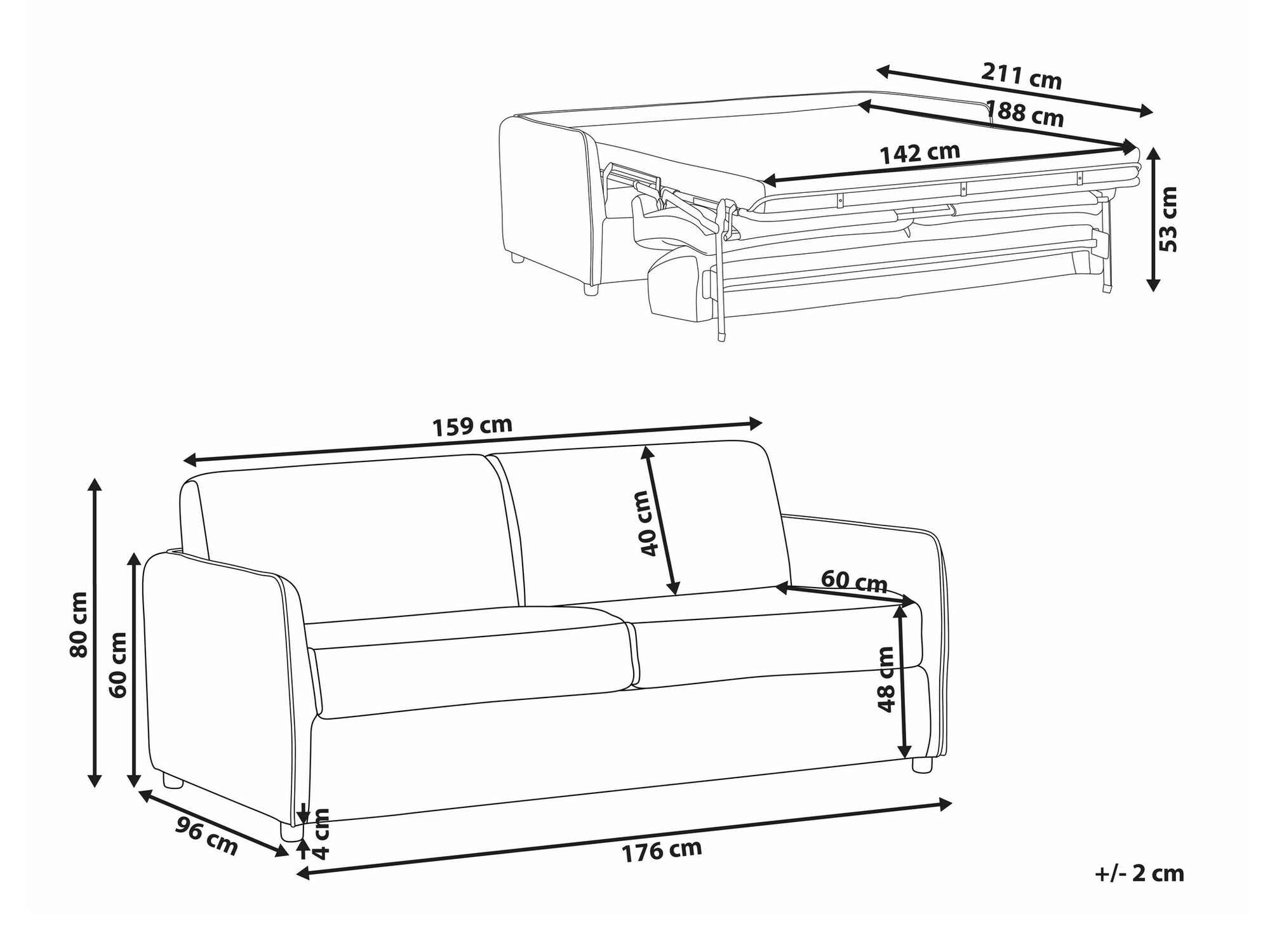 Sofa lova Berwyn 2403 (Pilka)