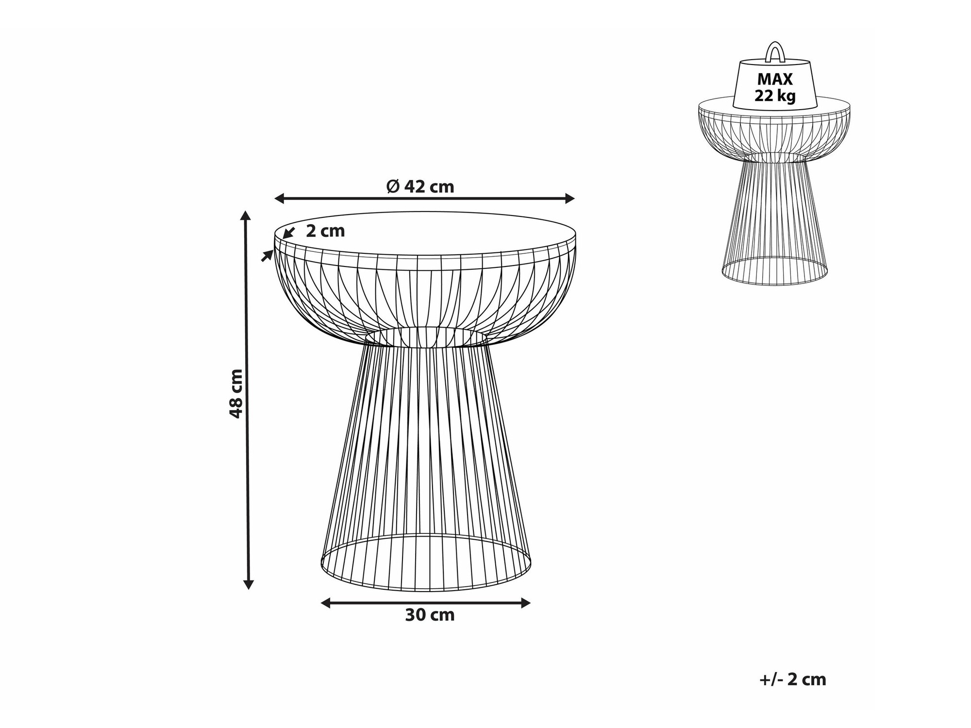 Šoninis staliukas Berwyn 2408