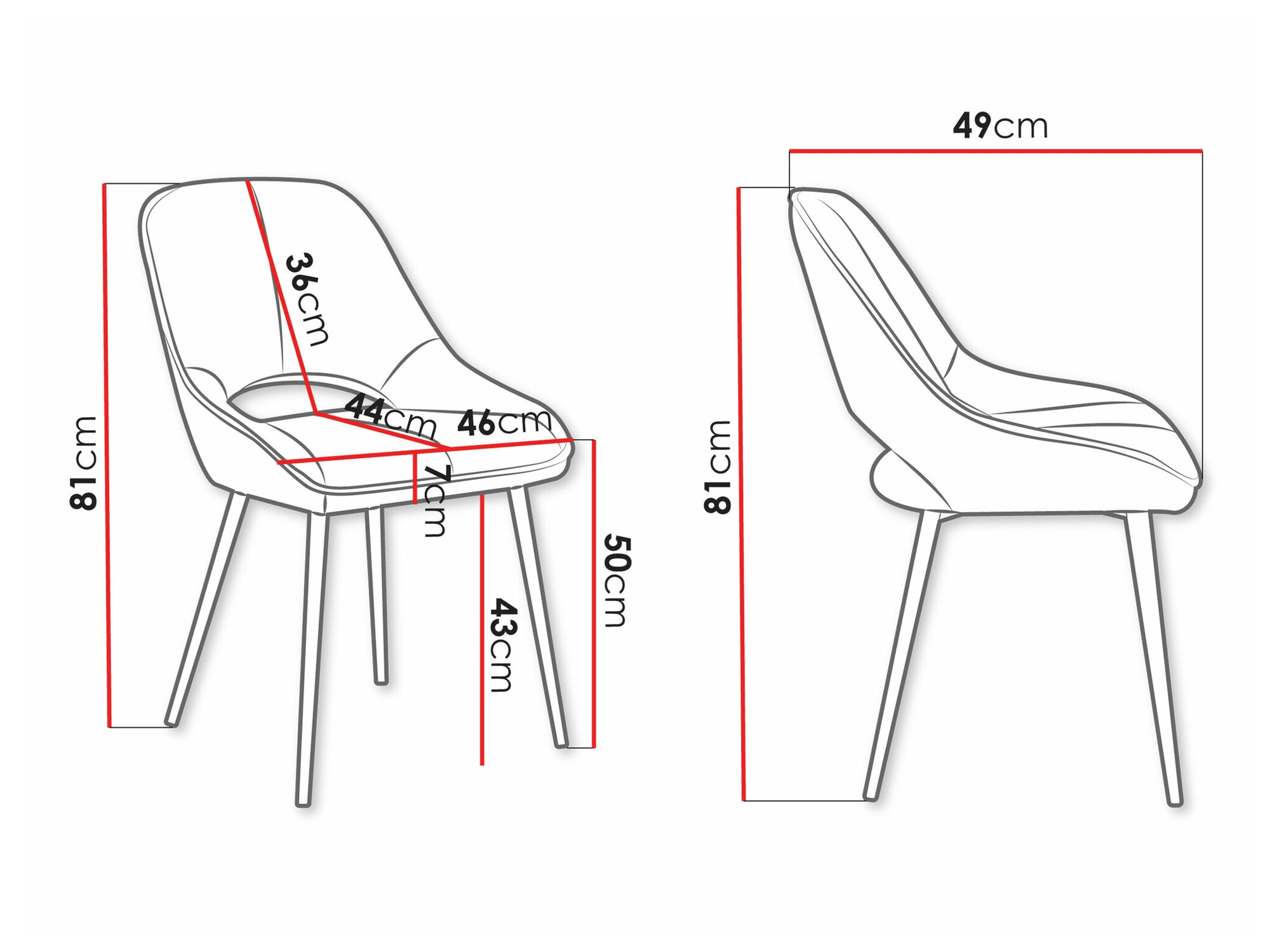 Kėdė Comfivo Hilaritas XII (Juoda)