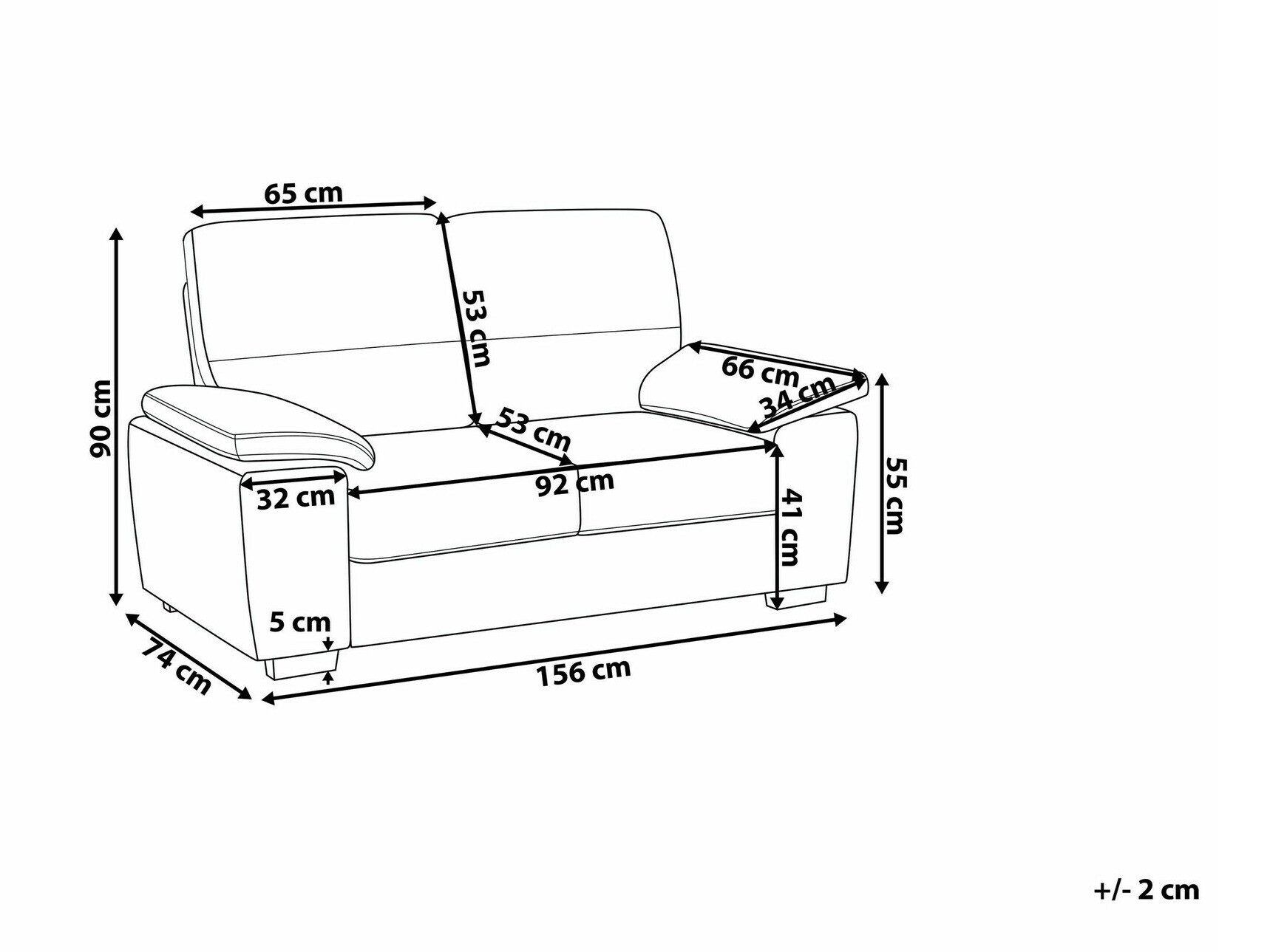 Sofa Berwyn 1325 (Šviesi ruda)