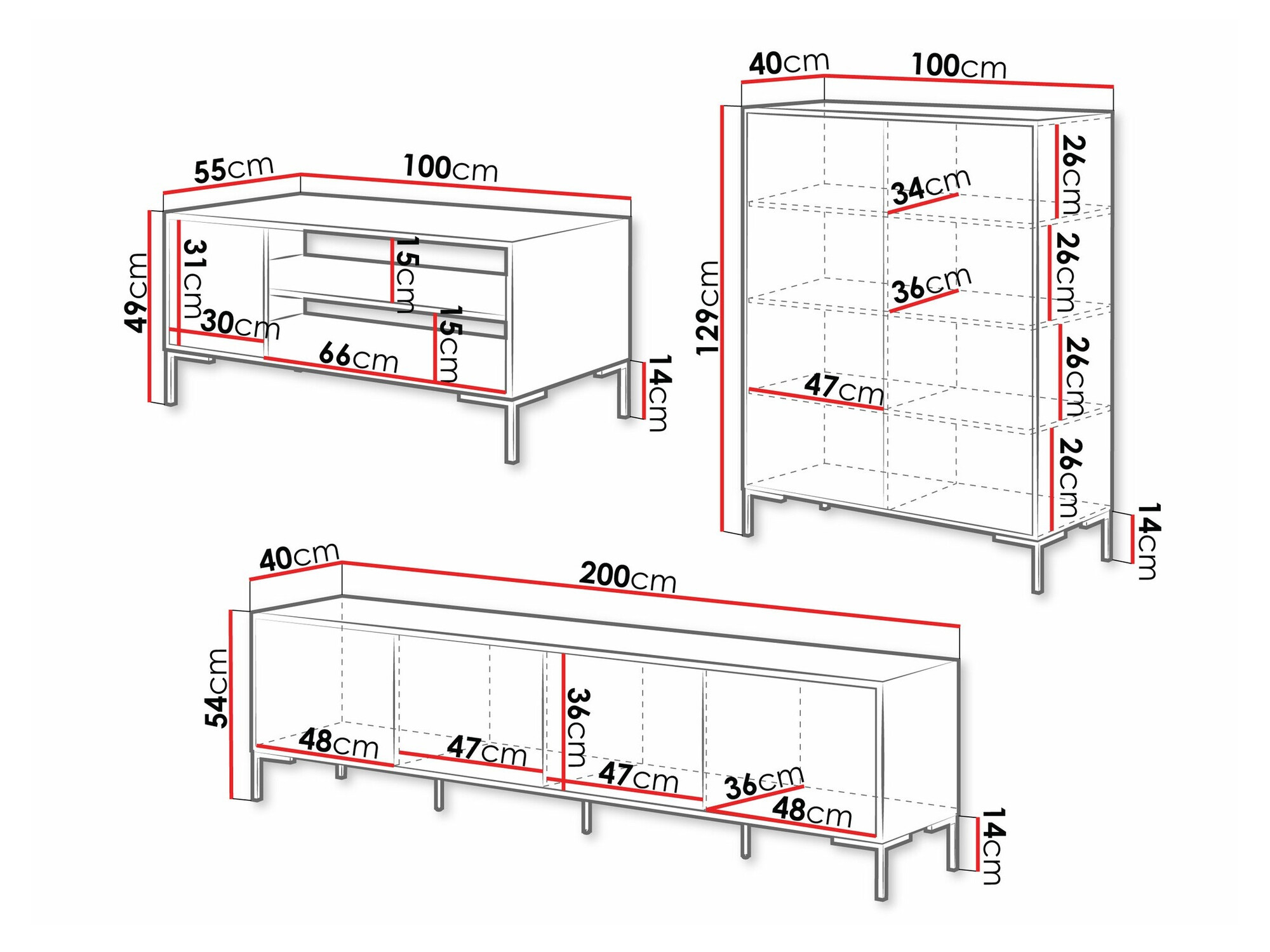 Svetainės komplektas Fabula
