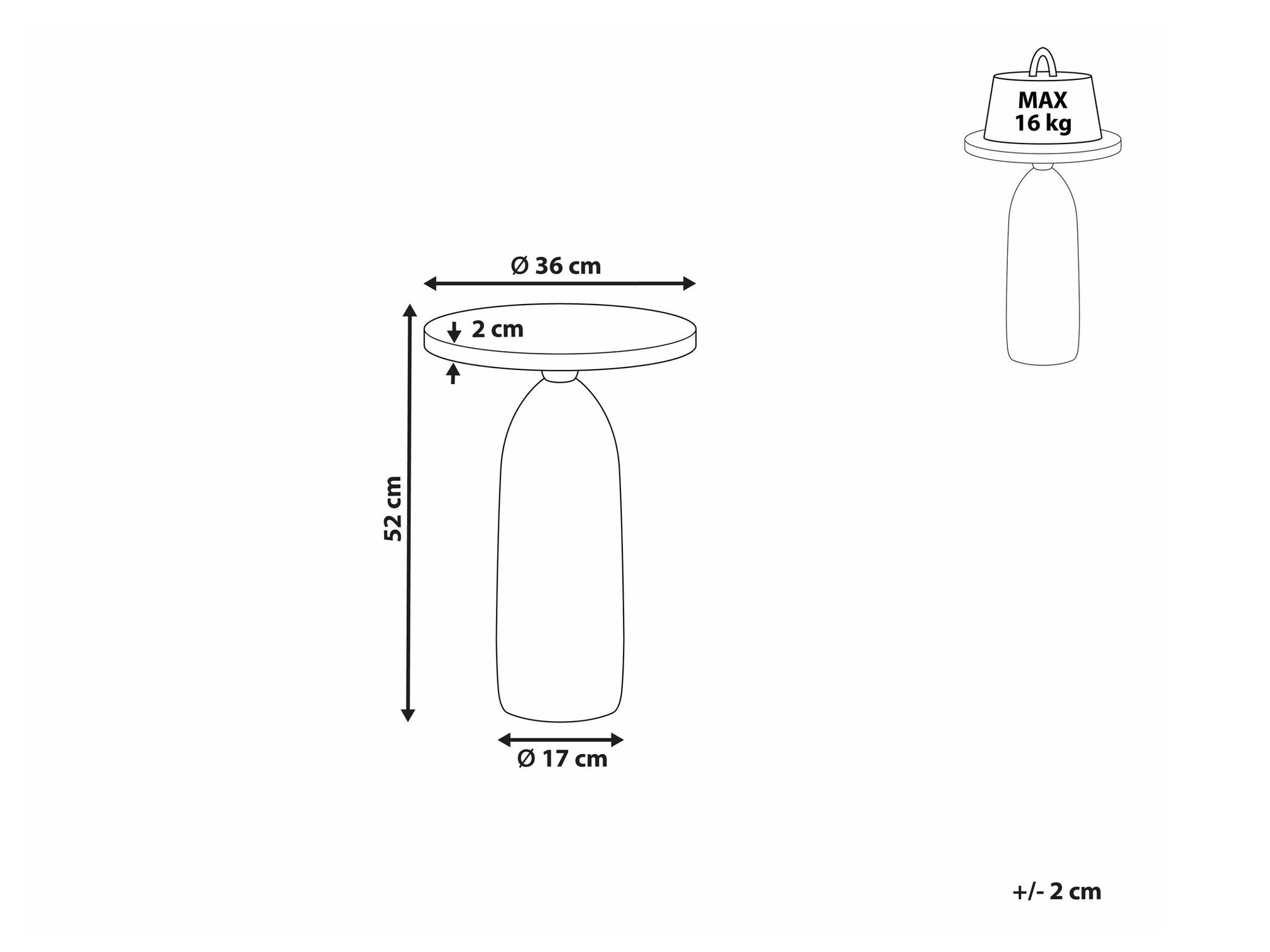 Šoninis staliukas Berwyn 2421