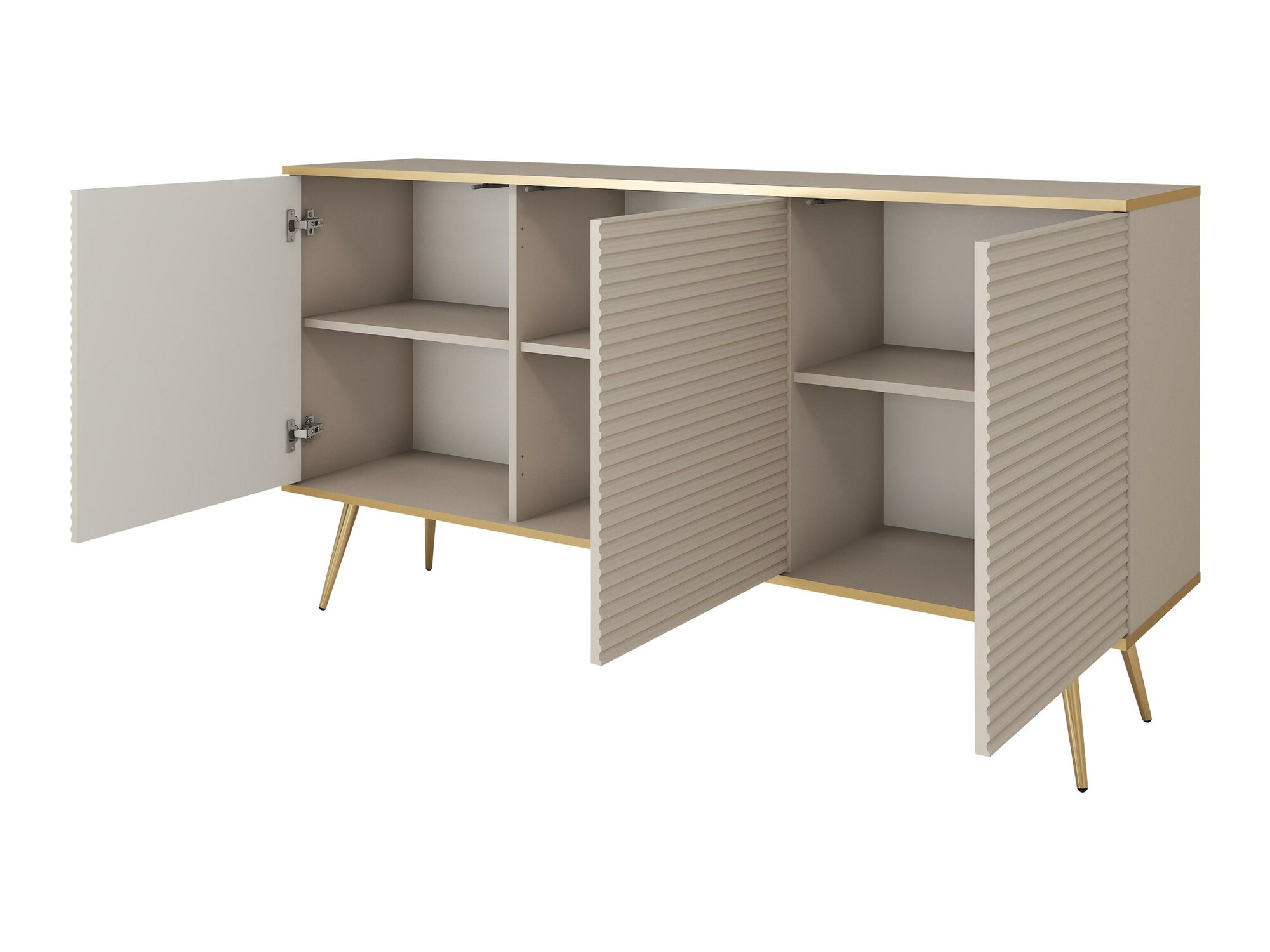 Svetainės komplektas Felduno 108 (Juoda + Auksinė)