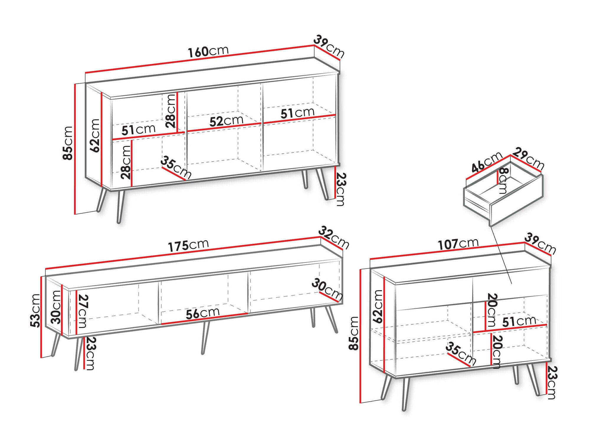 Svetainės komplektas Felduno 108 (Juoda + Auksinė)