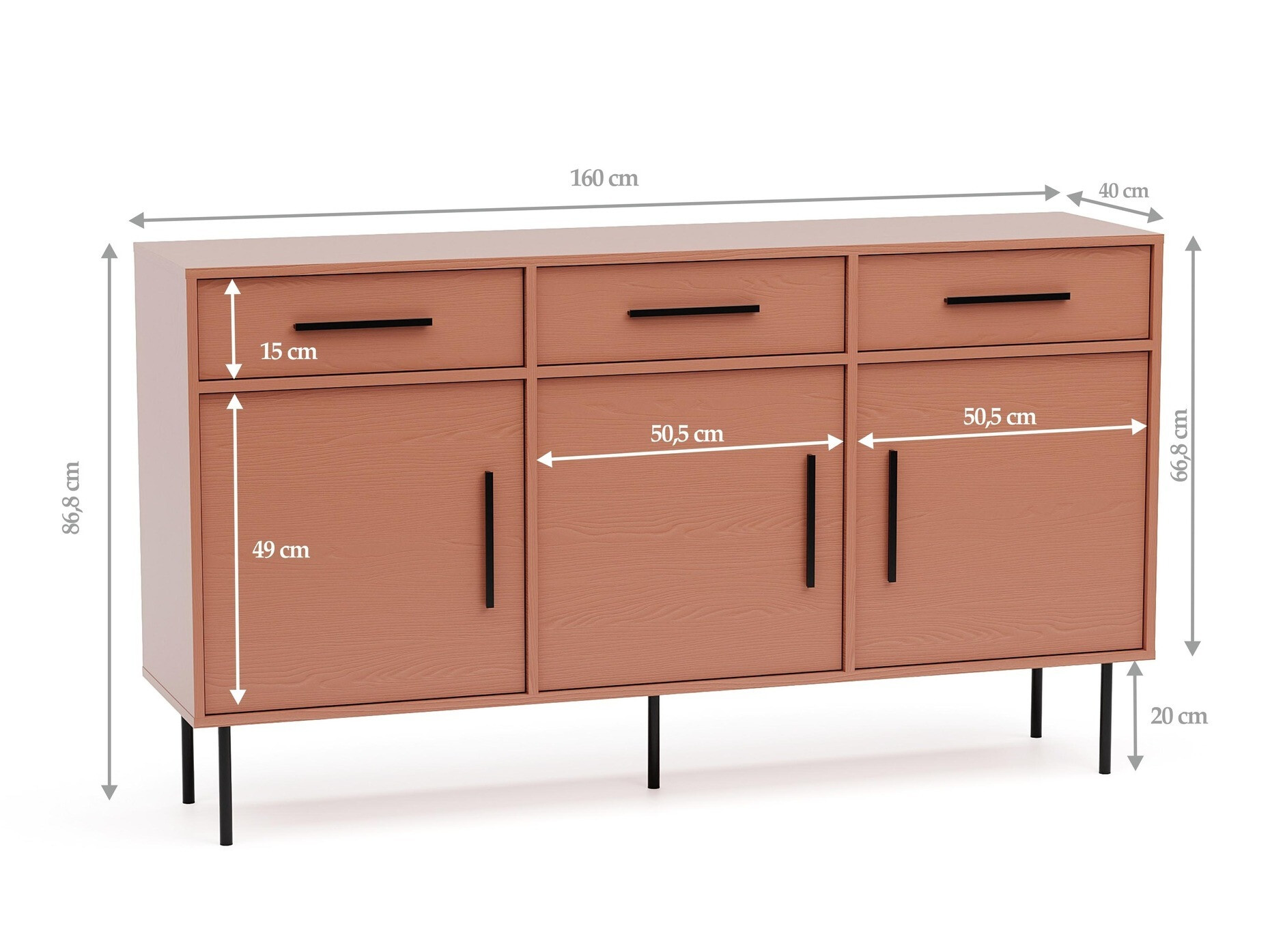 Komoda Mansfield 104 (Coral)