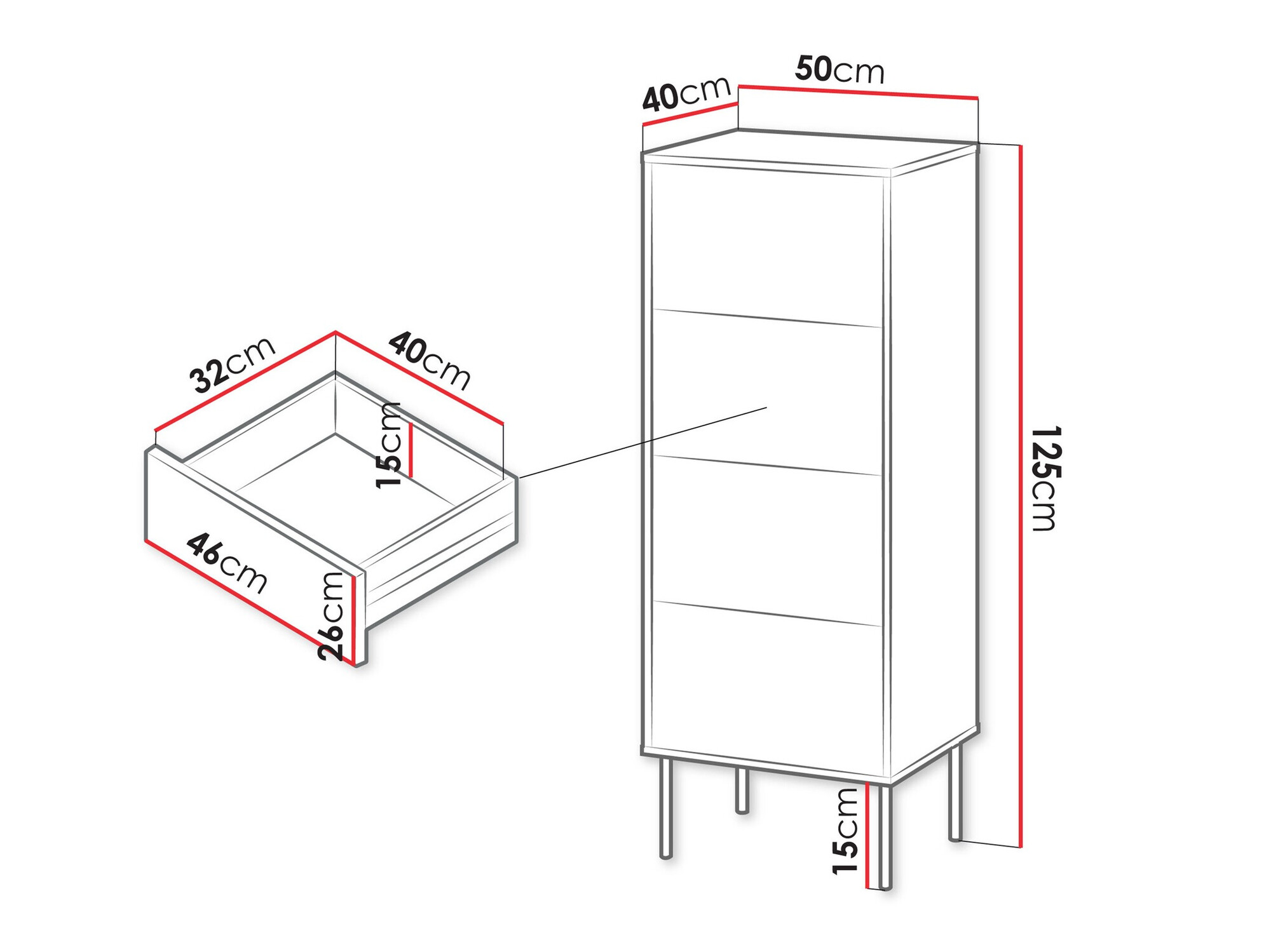 Komoda Tolete 102 (Žalia)