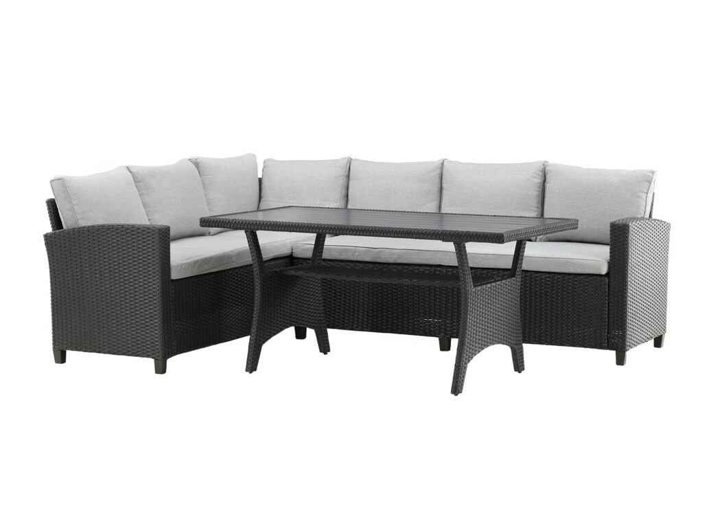 Lauko baldų komplektas Dallas 4628 (Tamsi pilka + Šviesi pilka)