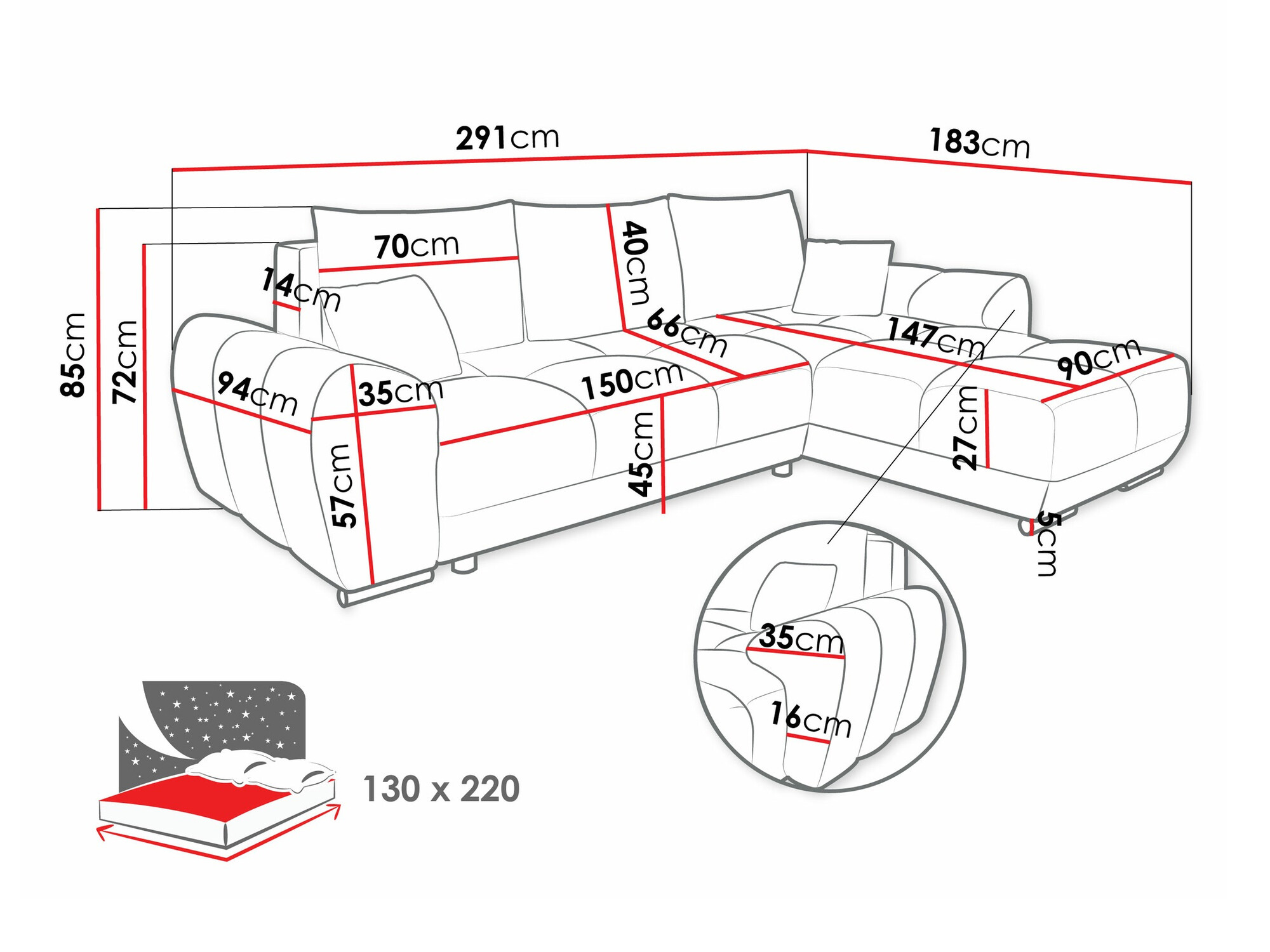 Minkštas kampas Signis (Velo 623)