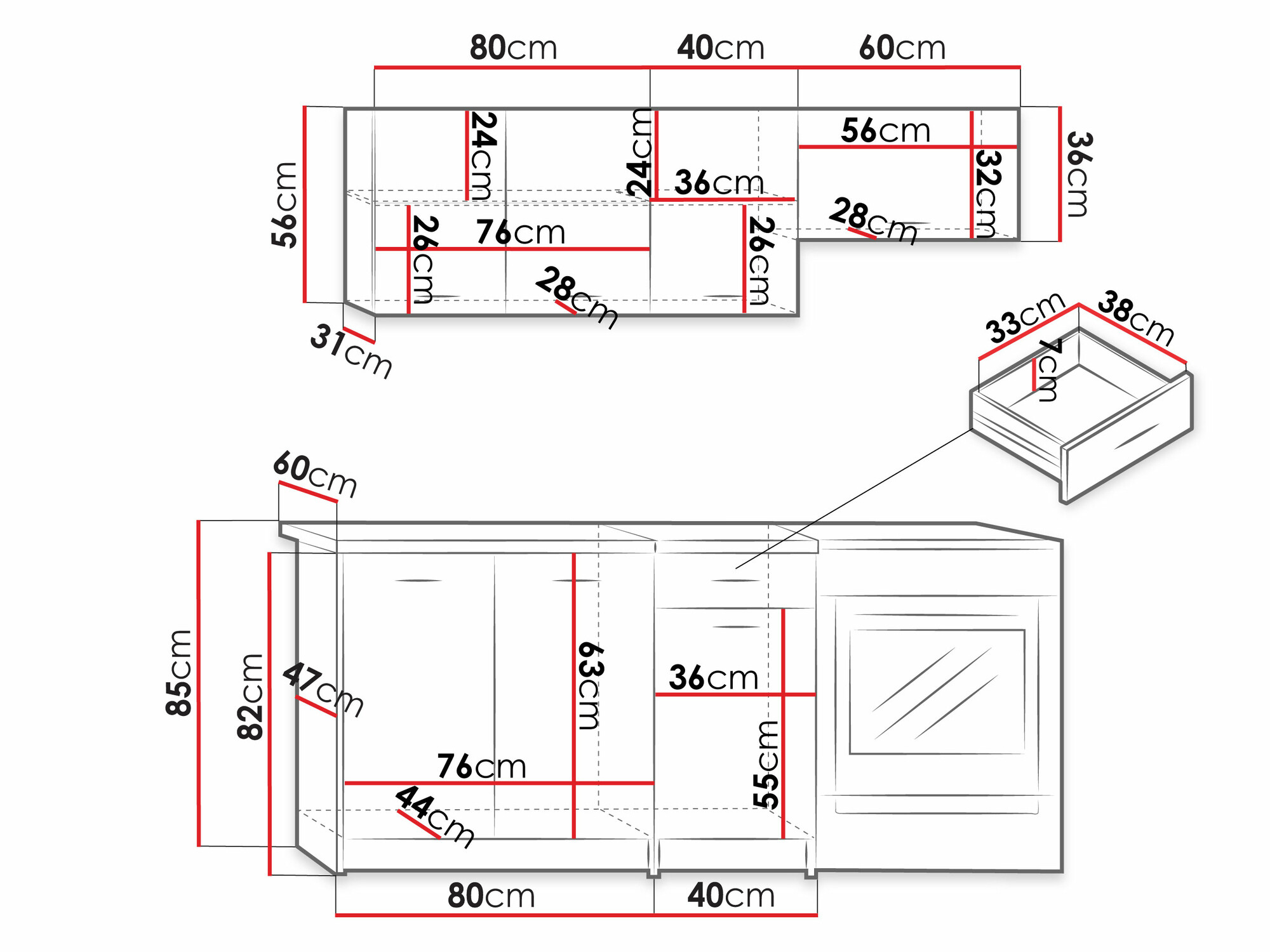 Virtuvės komplektas Trenton 101 (Sonomos ąžuolas + Smėlinė)