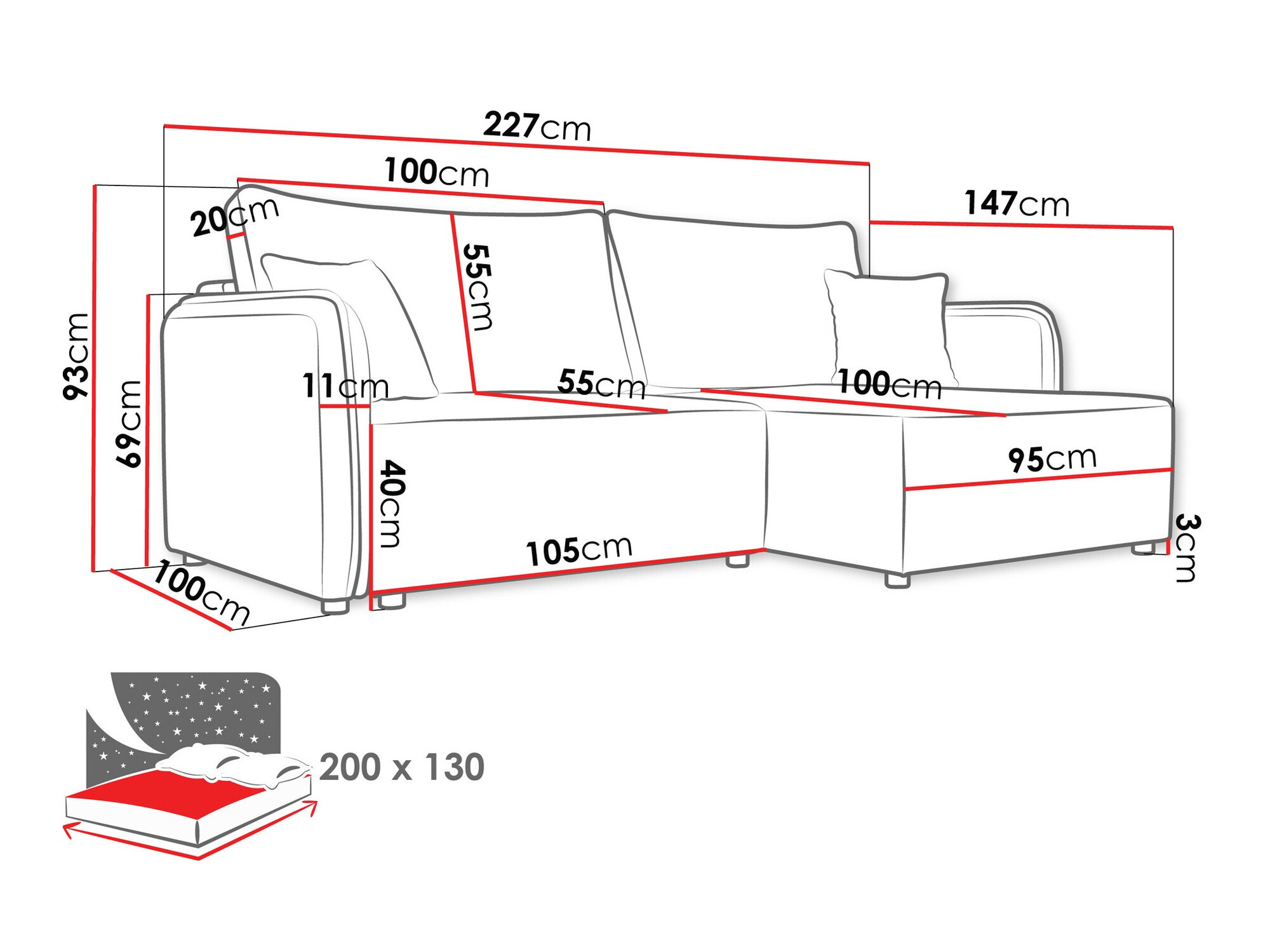 Minkštas kampas TrendyNest Turtura (Velo 621)