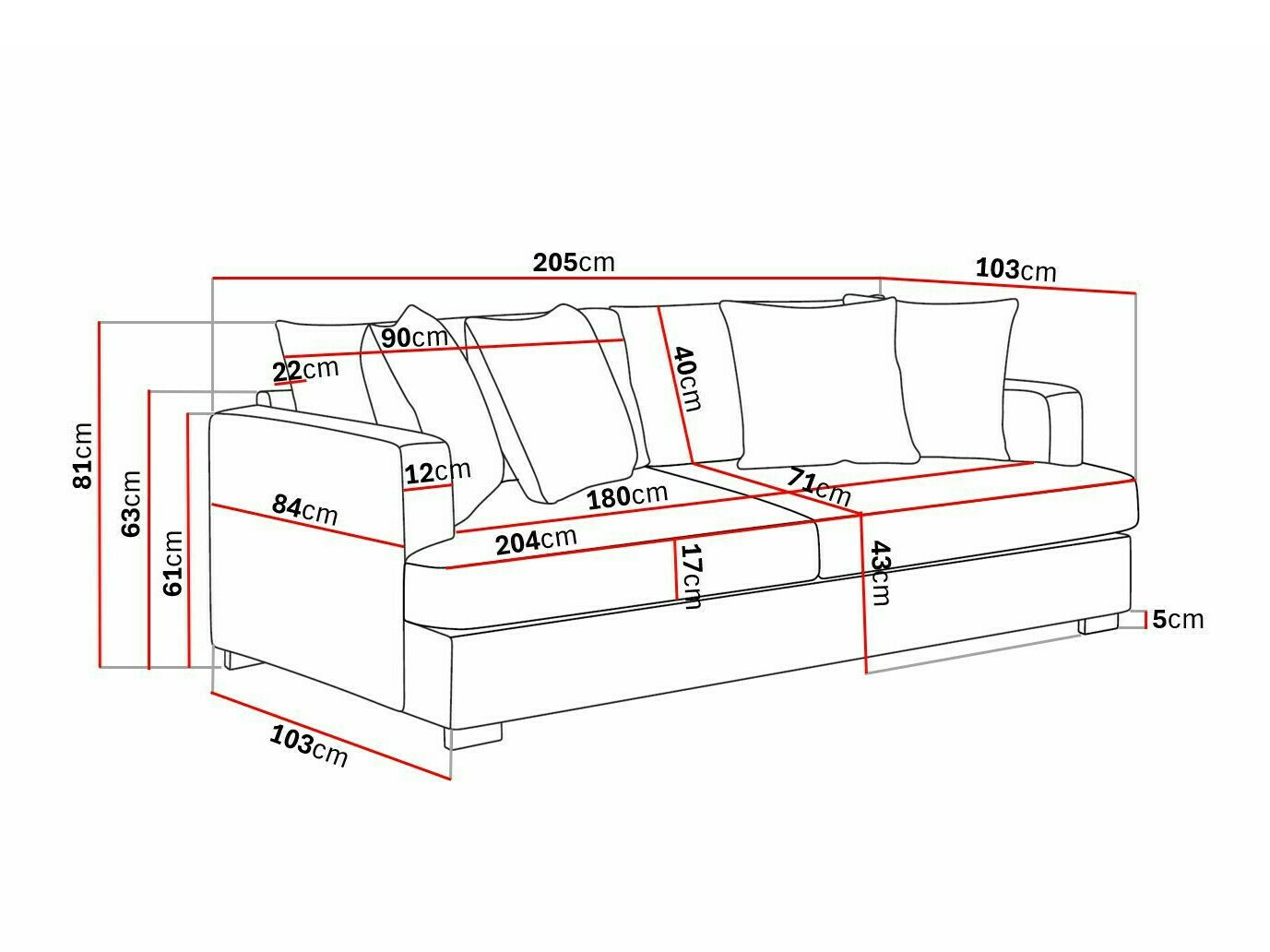 Sofa Tivsoe 103 (Trenza 06)