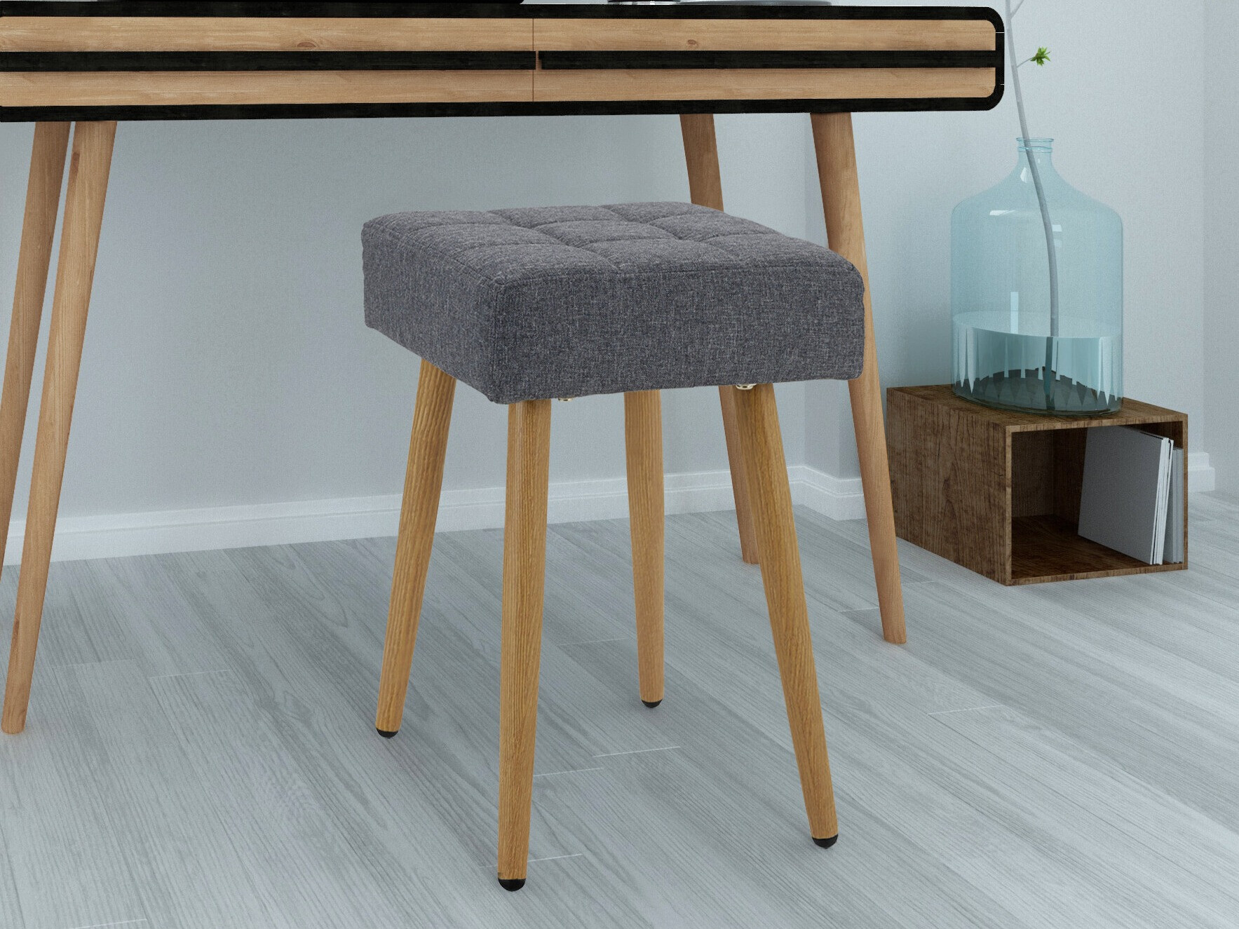 Taburetė Denton 1296 (Antracitas + Ąžuolas)