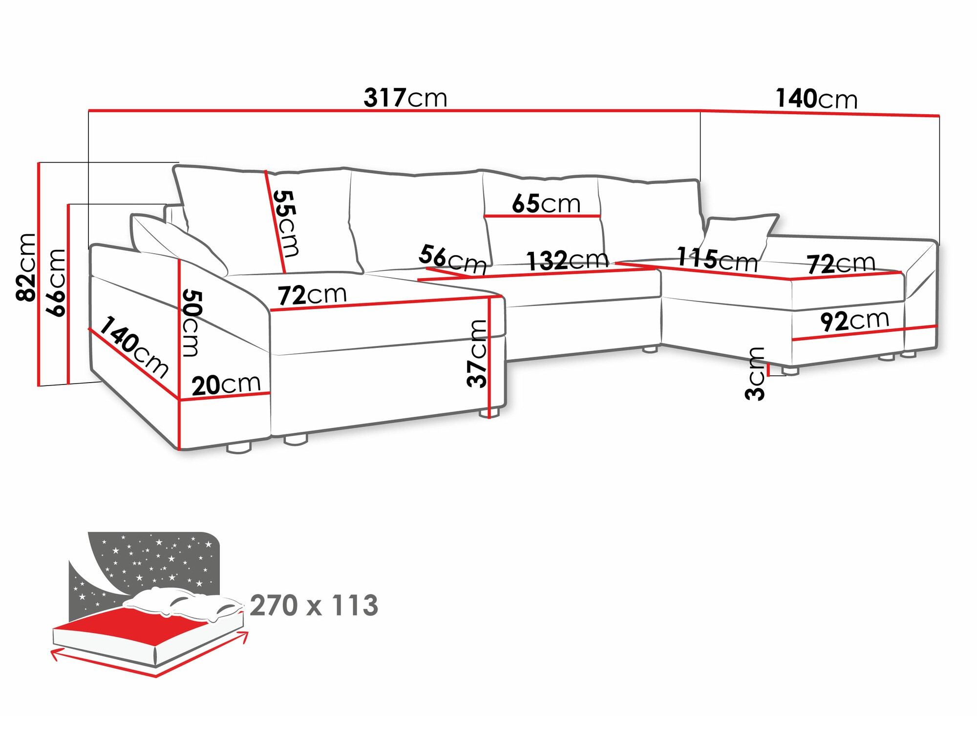 Minkštas kampas Memphis 105 (Alova 04 + Alova 36)
