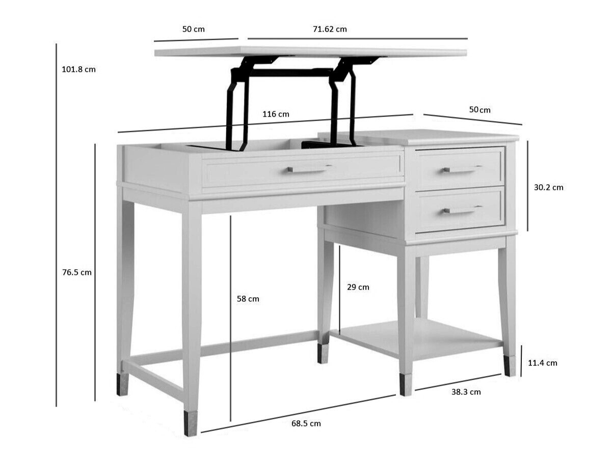 Darbo stalas CosmoLiving by Cosmopolitan Belromu 102 (Šviesi žalia)