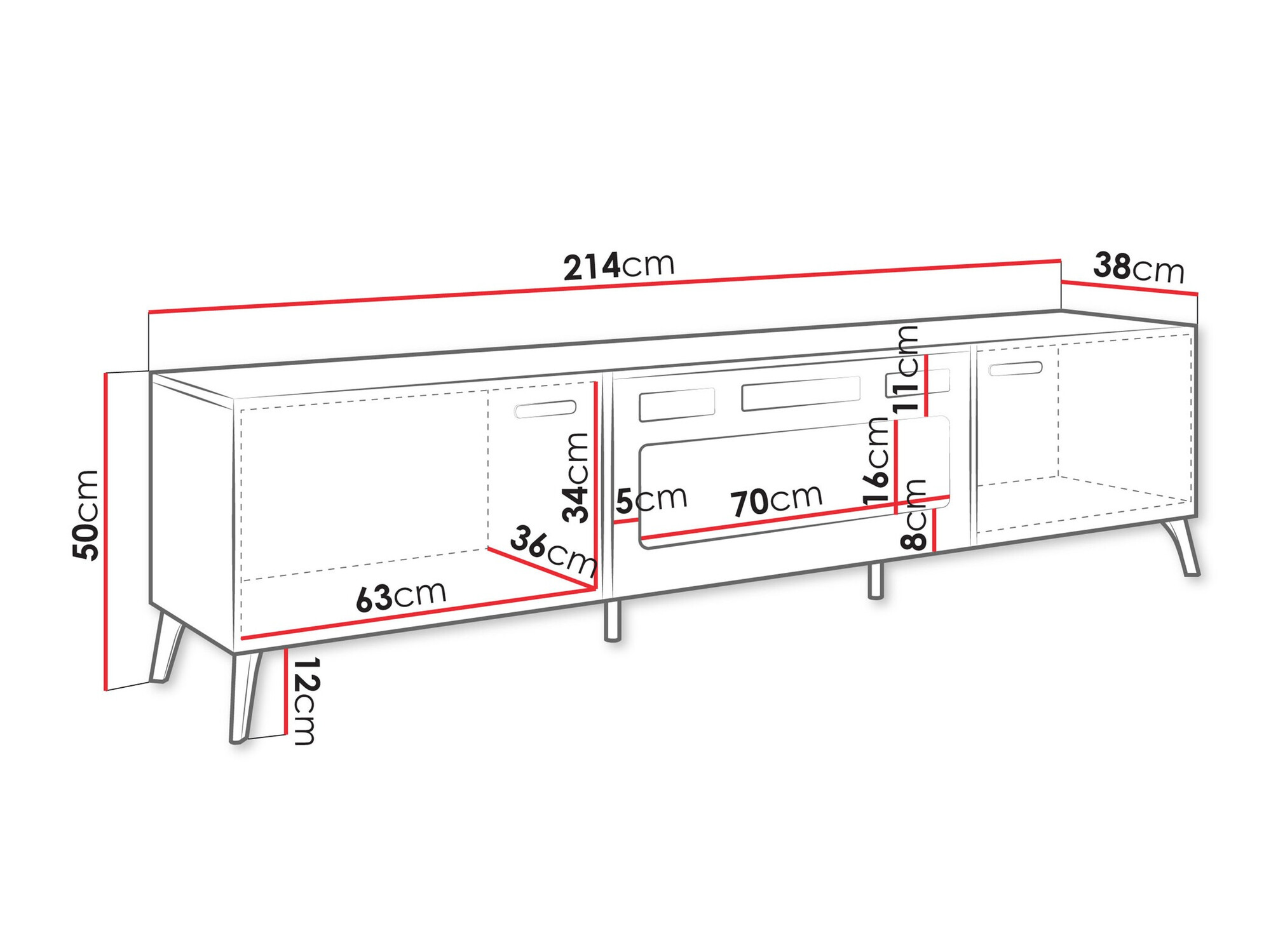 TV staliukas Comfivo Capella III (Balta + Blizgi balta)