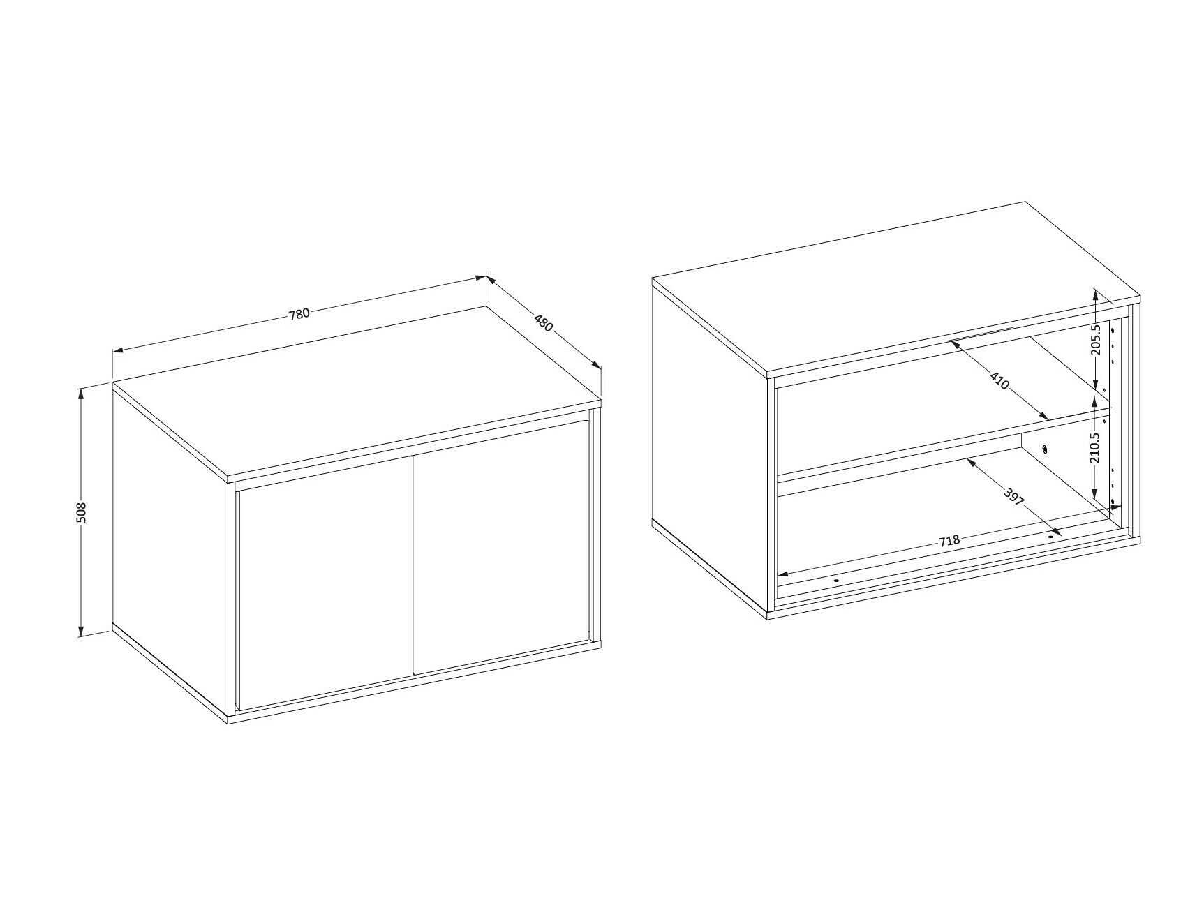 Pakabinama vonios spintelė praustuvui Tecavu 103 (Congo)