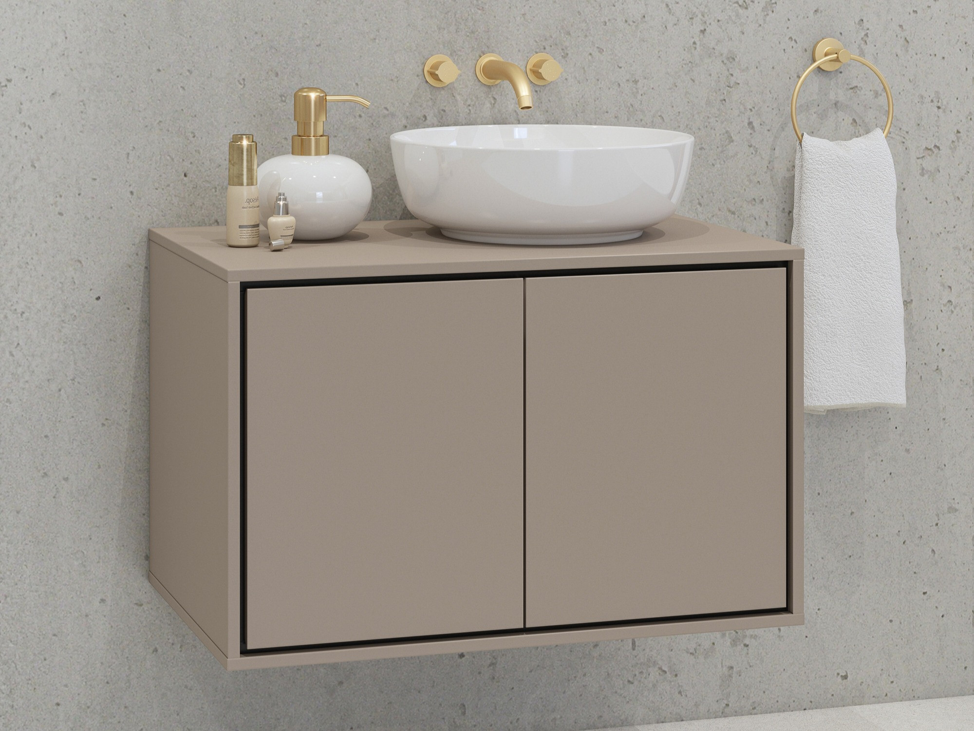 Pakabinama vonios spintelė praustuvui Tecavu 103 (Congo)