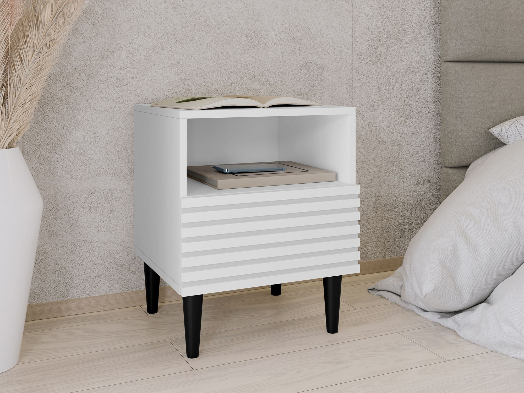 Naktinis staliukas Comfivo Mavmono 103 (Balta)