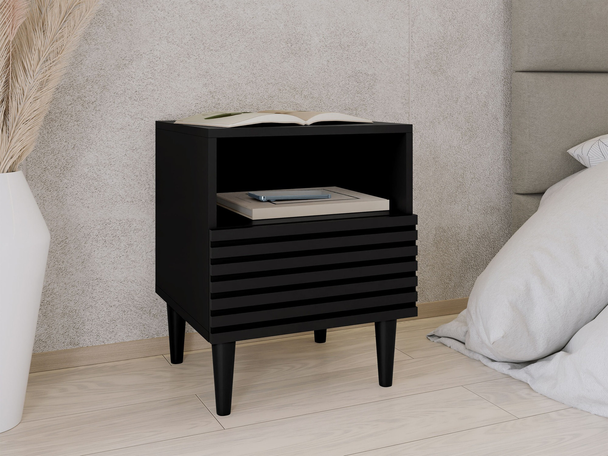 Naktinis staliukas Comfivo Mavmono 103 (Juoda)