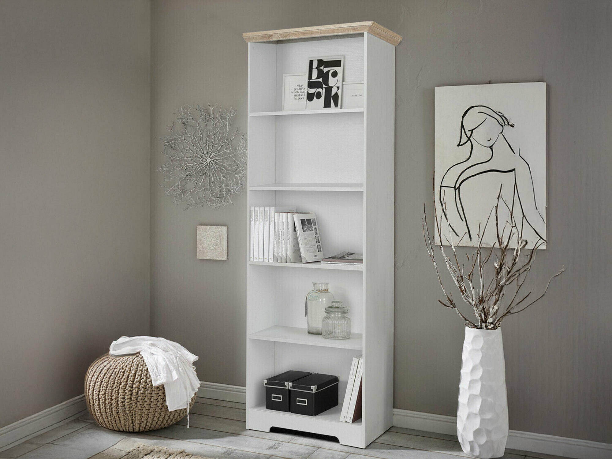 Lentyna Odemela 101 (Balta + Šviesus ąžuolas)