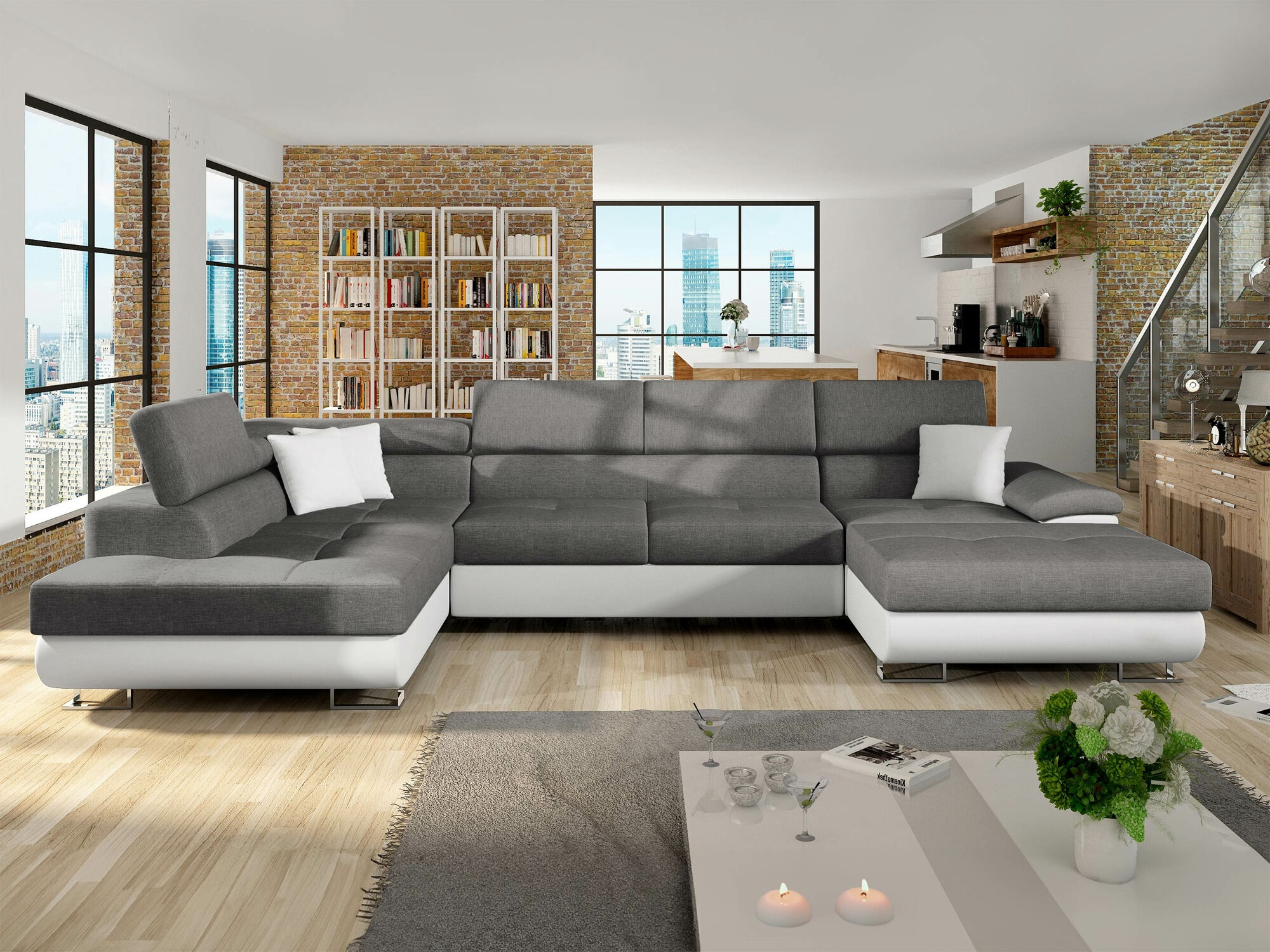 Minkštas kampas Comfivo Ruta IV (Soft 017 + Lux 05)