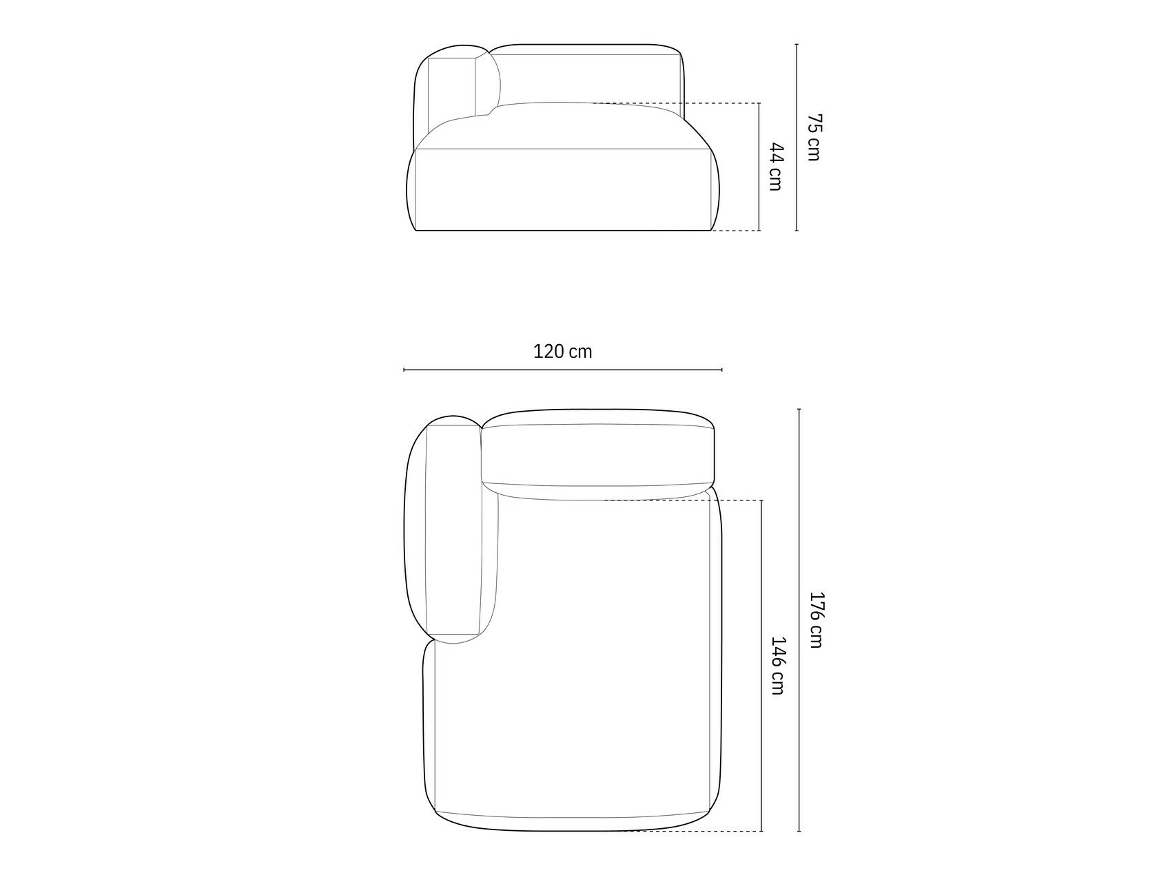 Modulinė sėdimoji dalis Sorcoro 107 (Vogue 11)