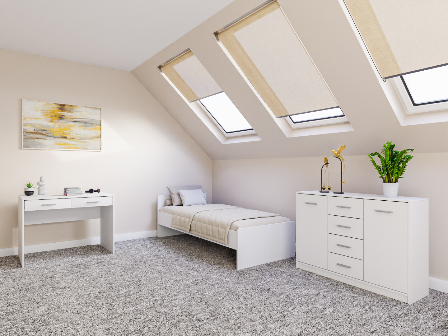 Miegamojo komplektas Novsore 149 (Balta)