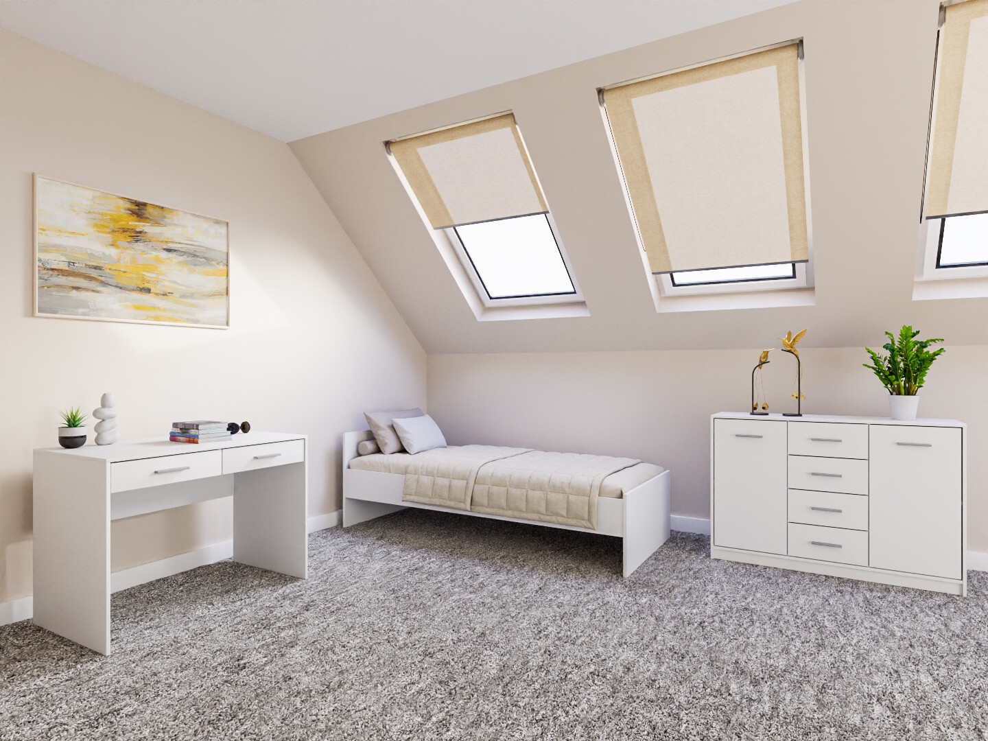 Miegamojo komplektas Novsore 149 (Balta)