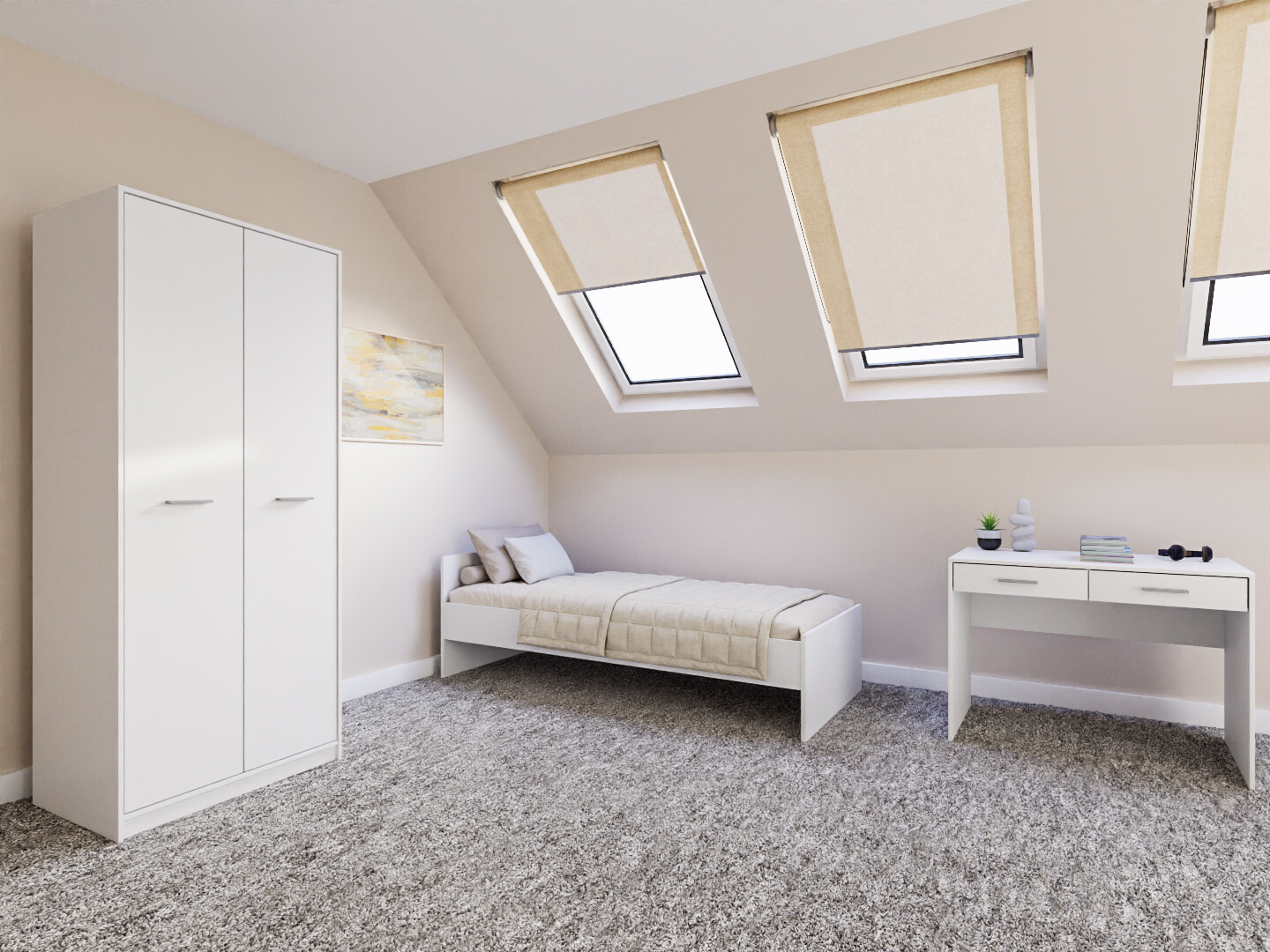 Miegamojo komplektas Novsore 157 (Balta)