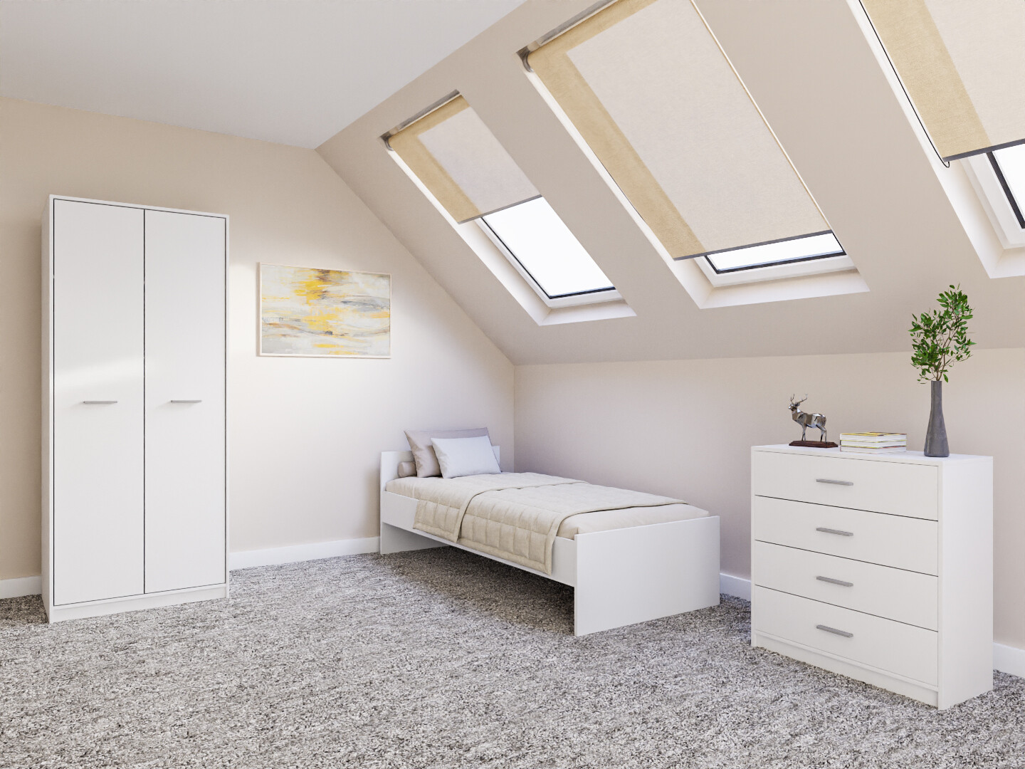 Miegamojo komplektas Novsore 151 (Balta)