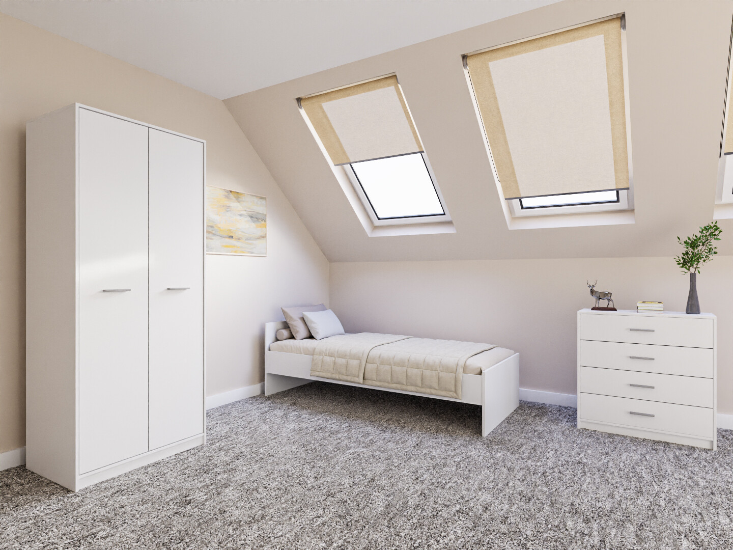 Miegamojo komplektas Novsore 151 (Balta)