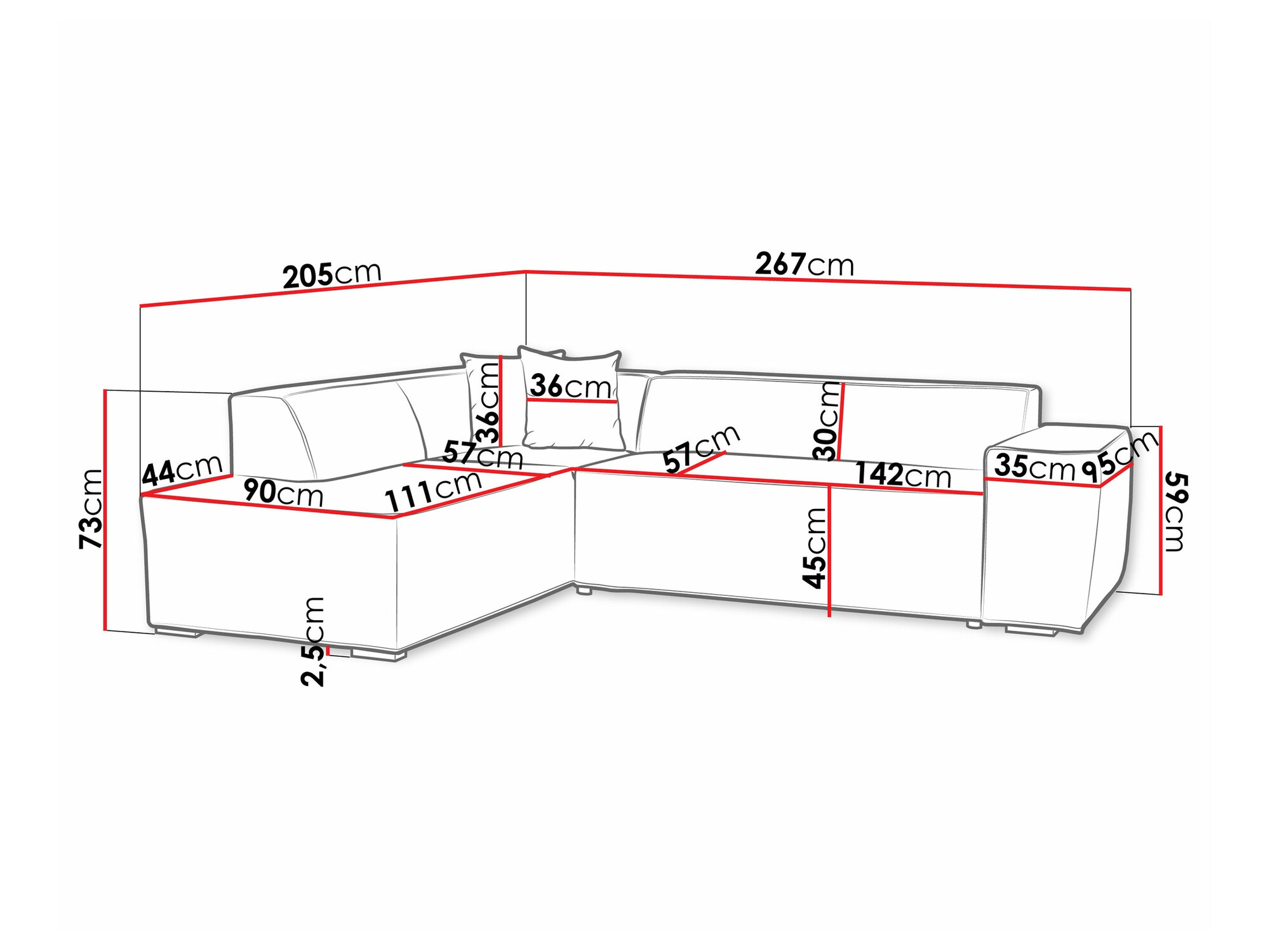 Minkštas kampas Comfivo 289 (Baloo 2073)