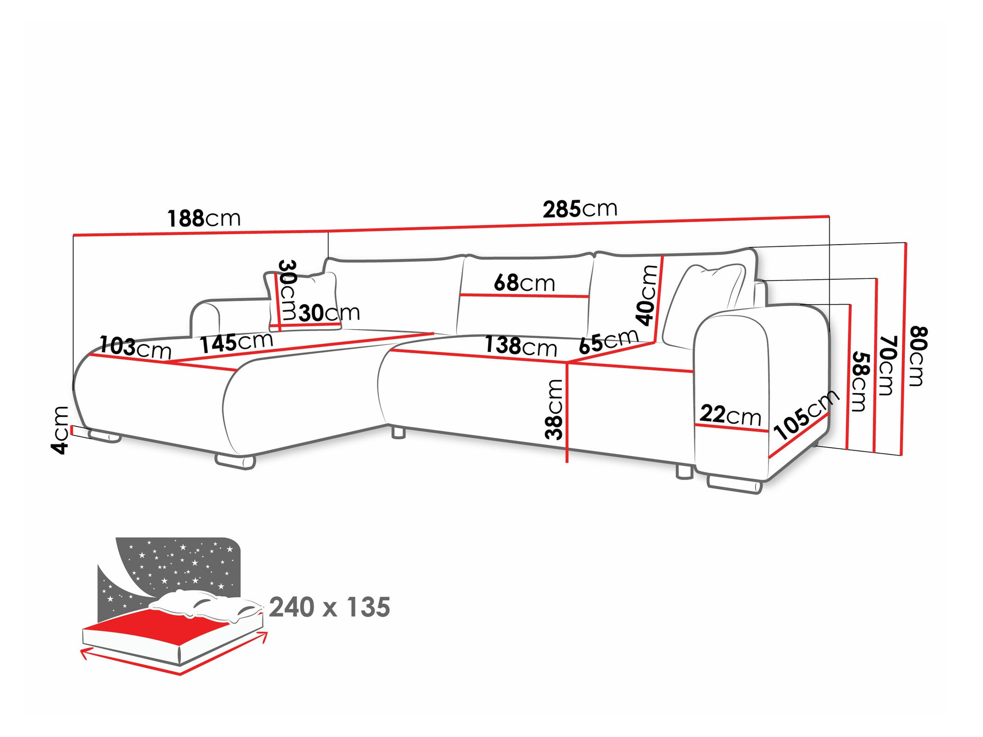 Minkštas kampas Comfivo 410 (Wave 05)