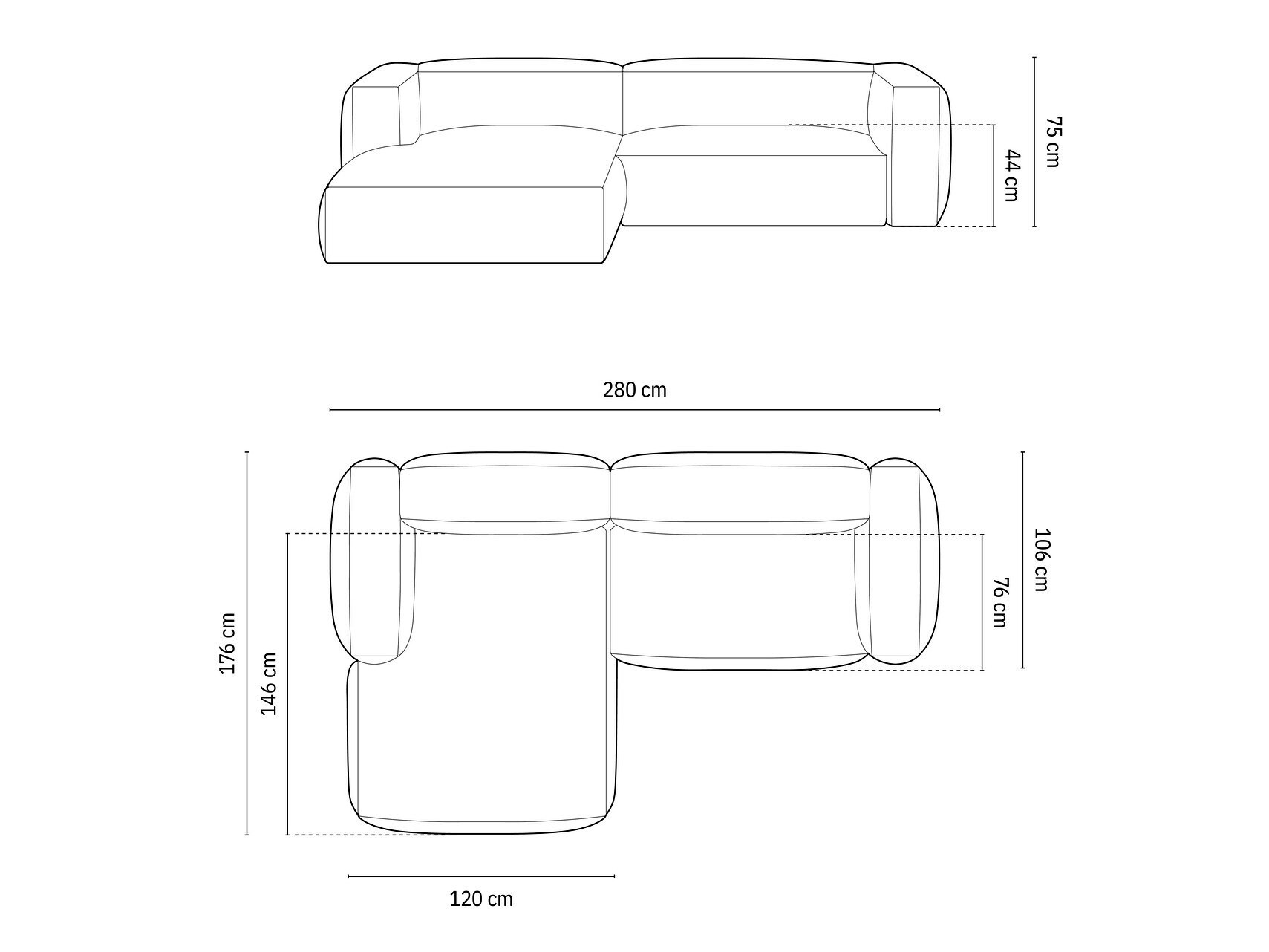 Modulinis minkštas kampas Sorcoro 105 (Boston Forest)