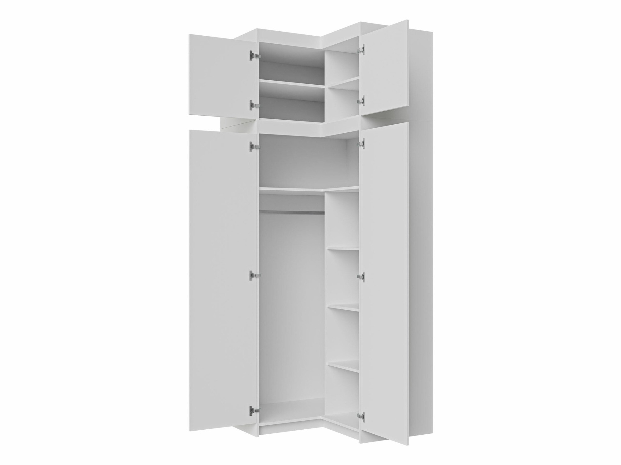 Kampinė spinta Novduni 121 (Balta)