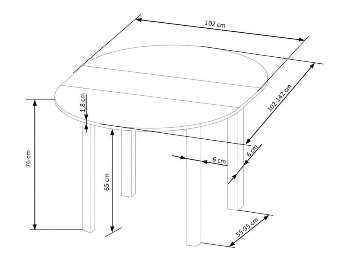 Stalas Houston 961 (Balta)
