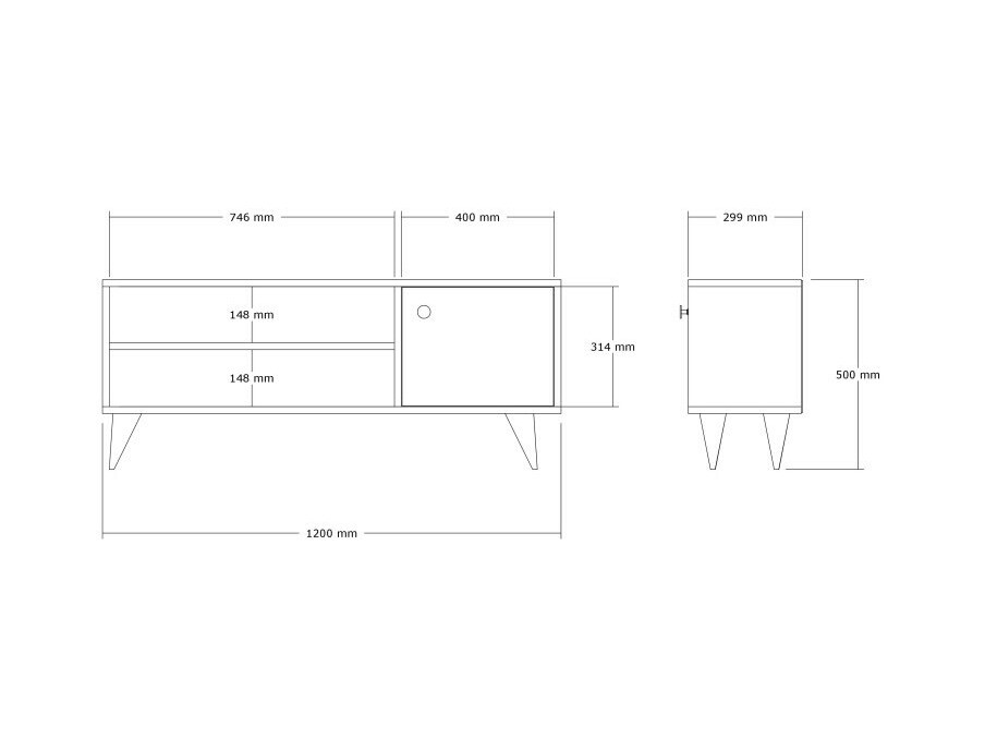 TV staliukas Asheboro 165