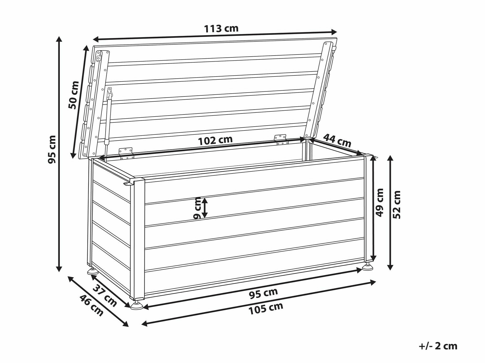 Lauko daiktadėžė Berwyn 2504 (Pilka)