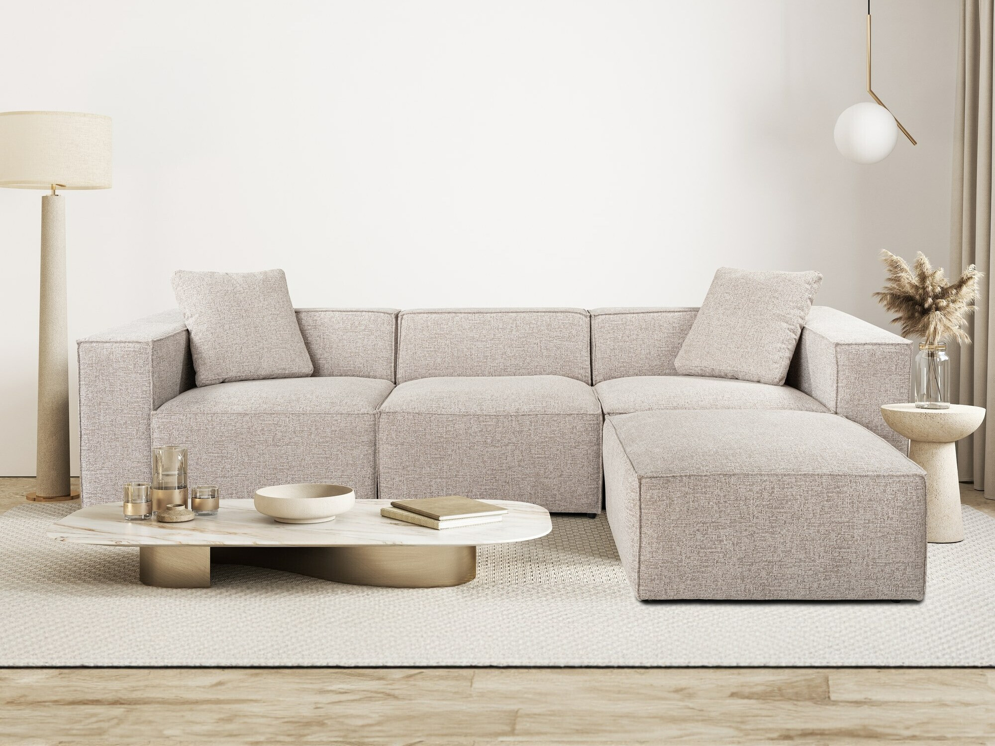 Modulinis minkštas kampas Fivsoi 102 (Taupe)