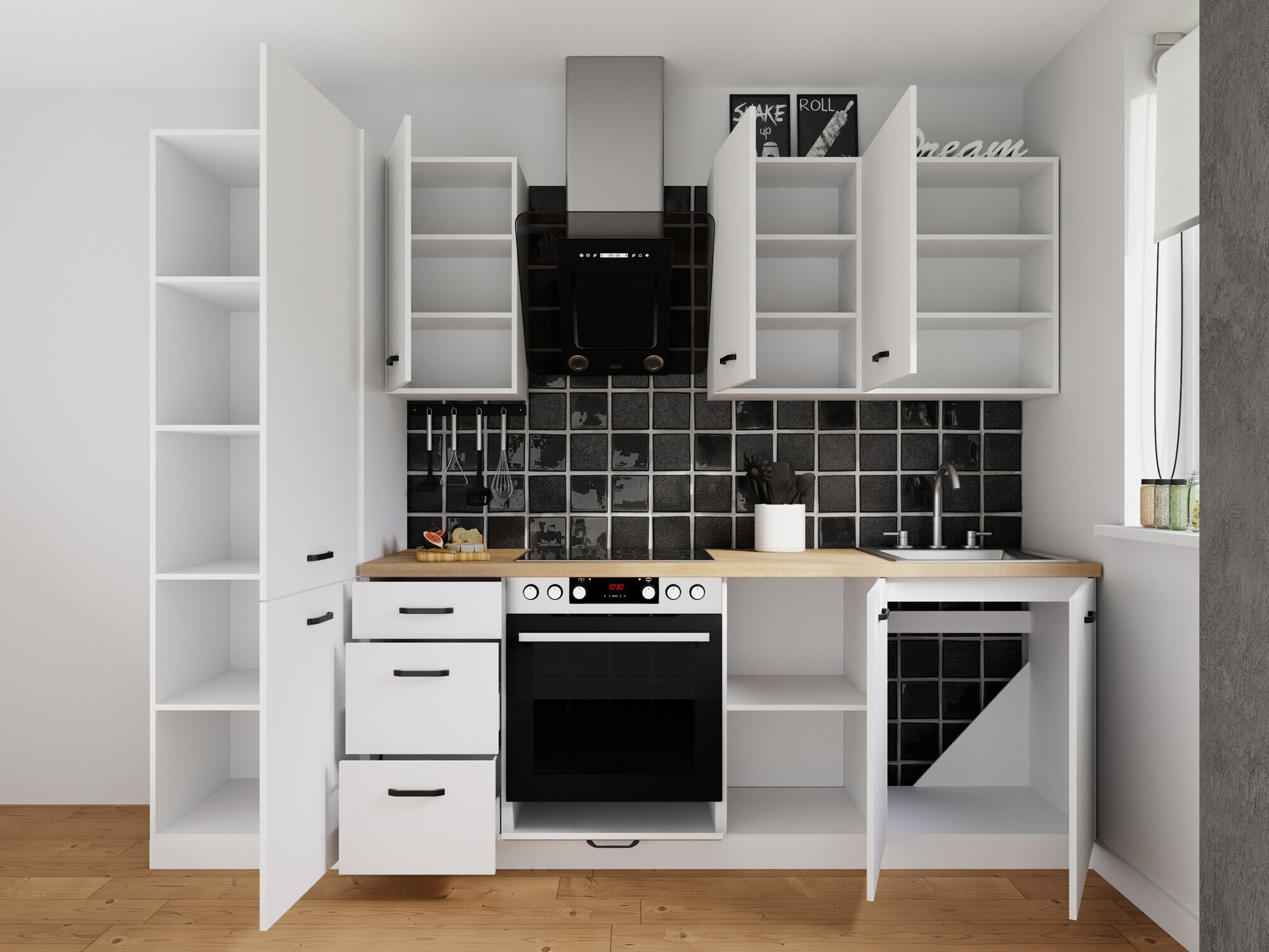 Modulinis virtuvės komplektas Top White 167