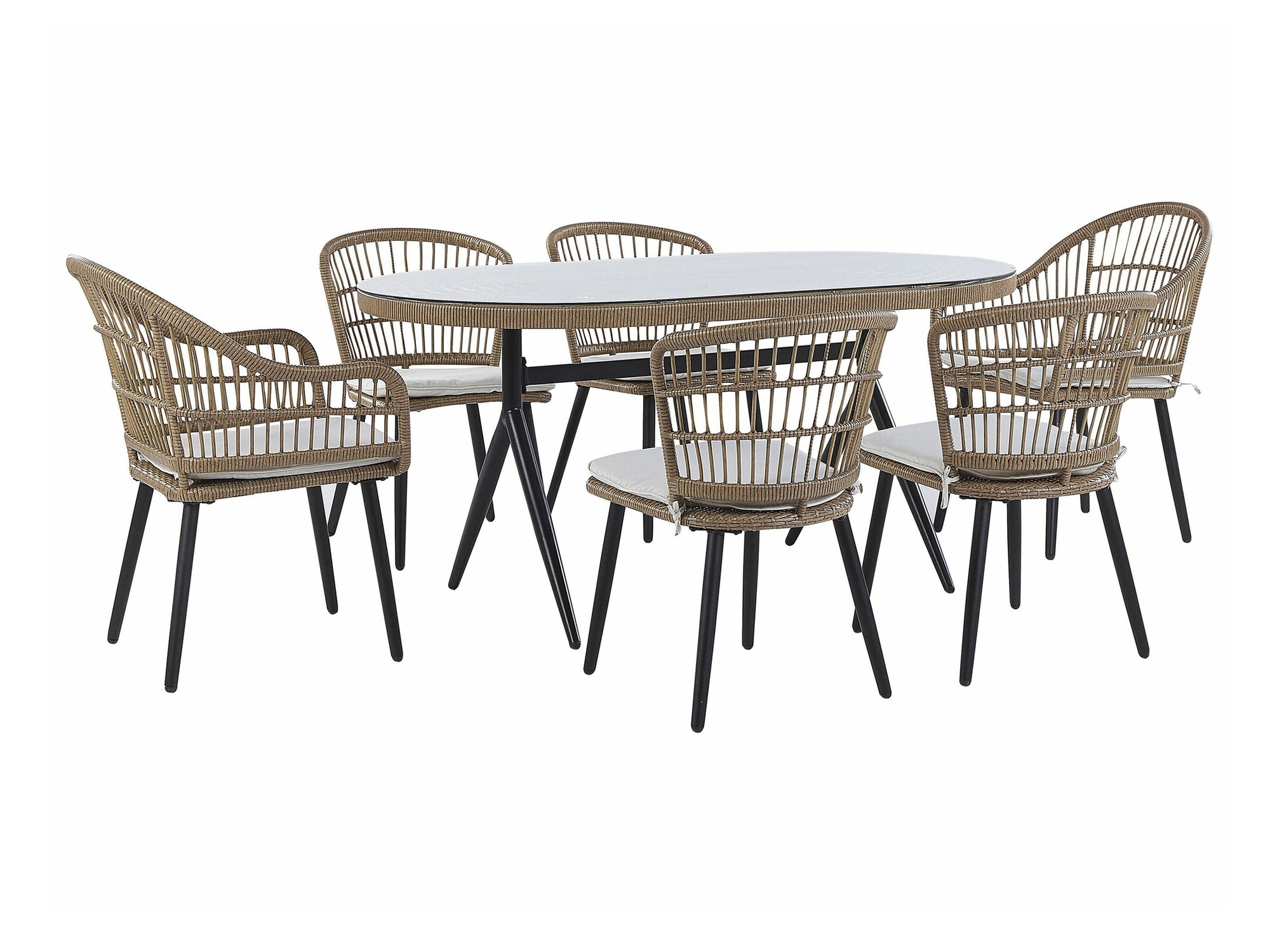 Stalo ir kėdžių komplektas Berwyn 2515 (Smėlinė)