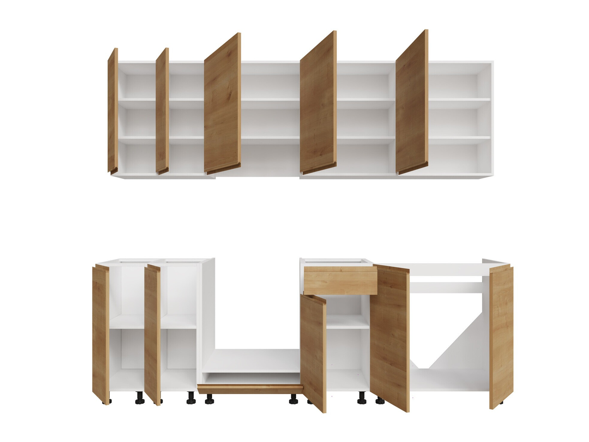 Modulinis virtuvės komplektas Soli Oak 163