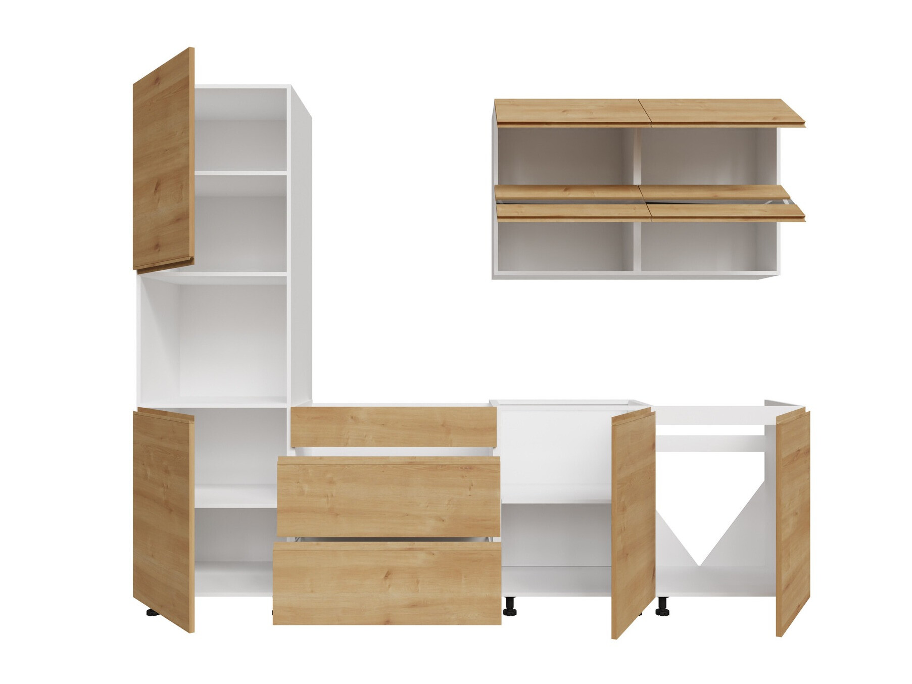 Modulinis virtuvės komplektas Soli Oak 164