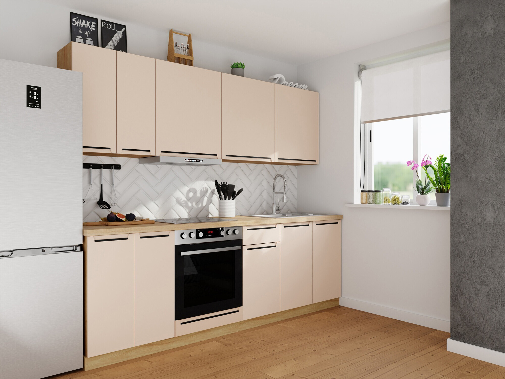 Modulinis virtuvės komplektas Riso Beige 170