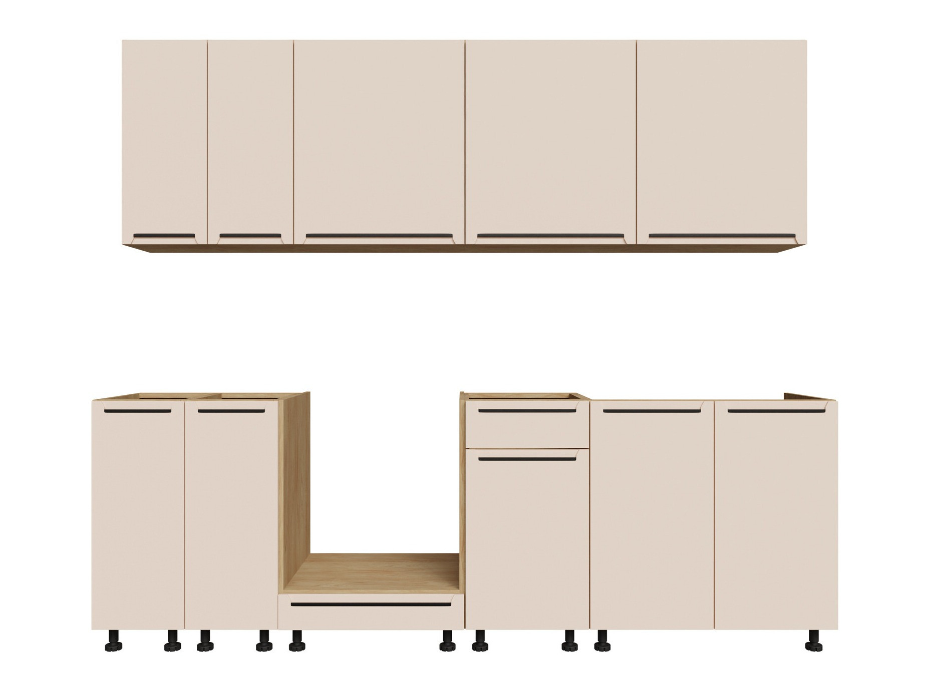 Modulinis virtuvės komplektas Riso Beige 170